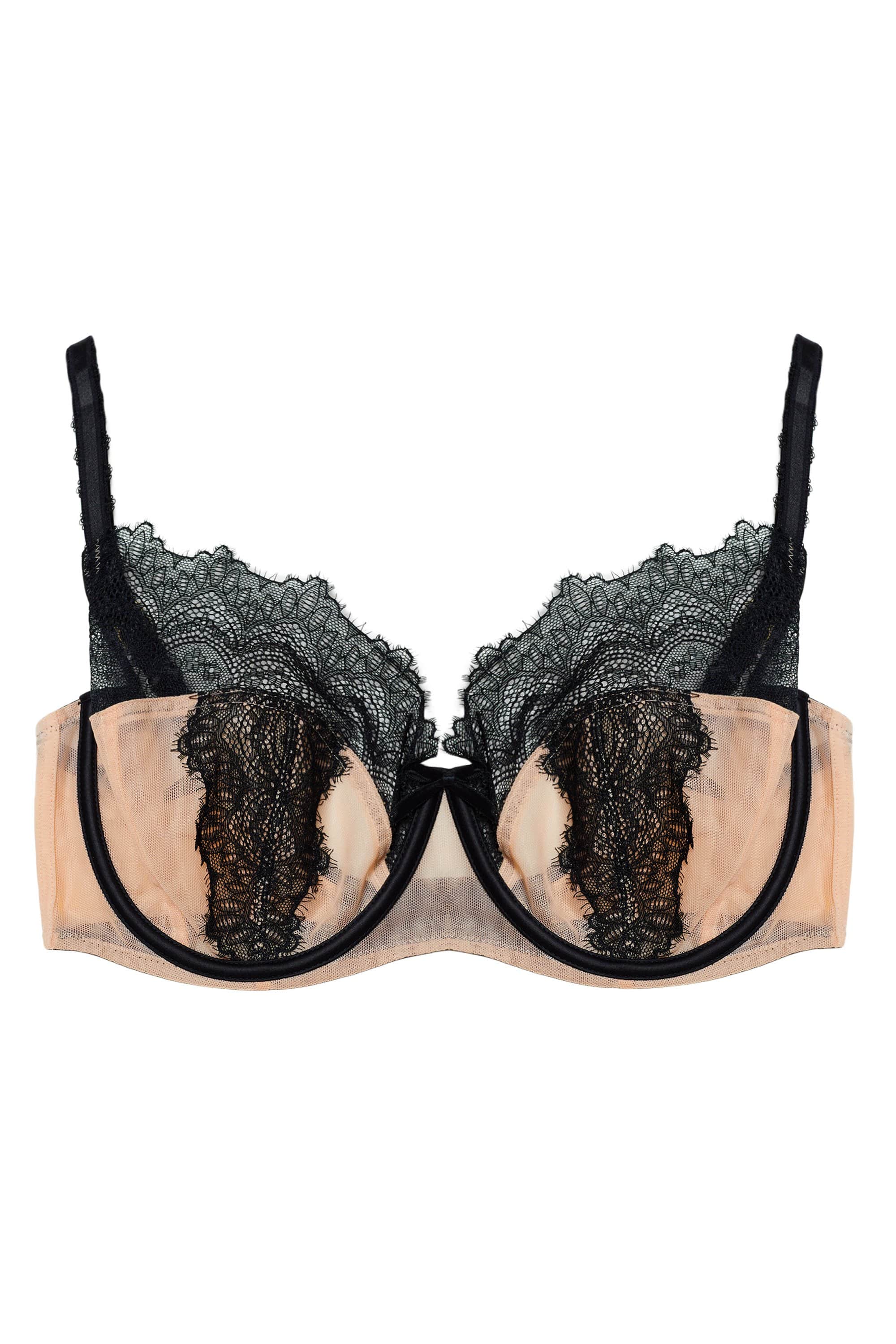 Rosalyn Black and Blush Balcony Bra - Image 18