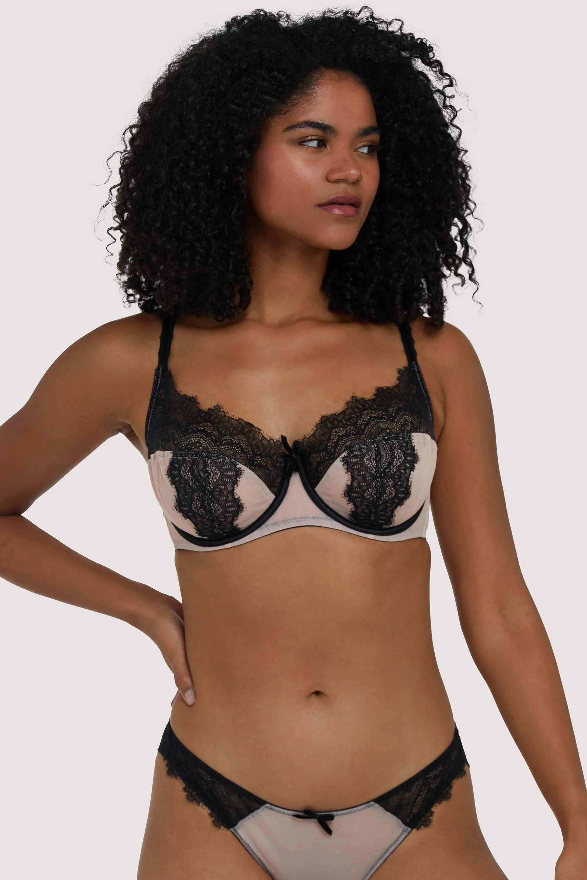 Rosalyn Black and Blush Balcony Bra - Image 6