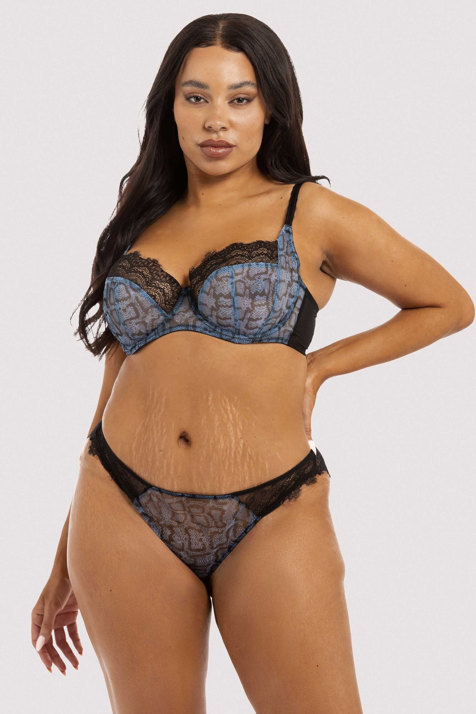 Rosalyn Lilac Snake Lace Balcony Bra - Image 11
