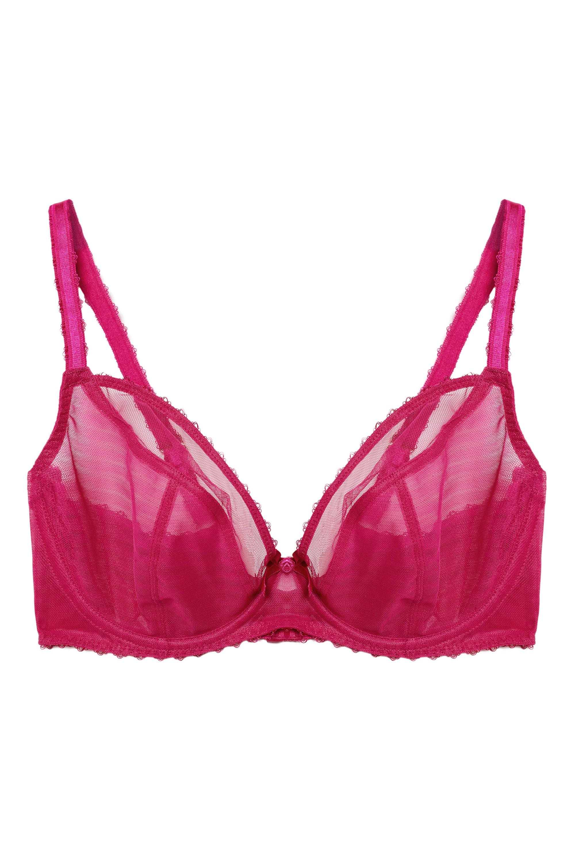 Grace Hot Pink Mesh Bra - Image 5