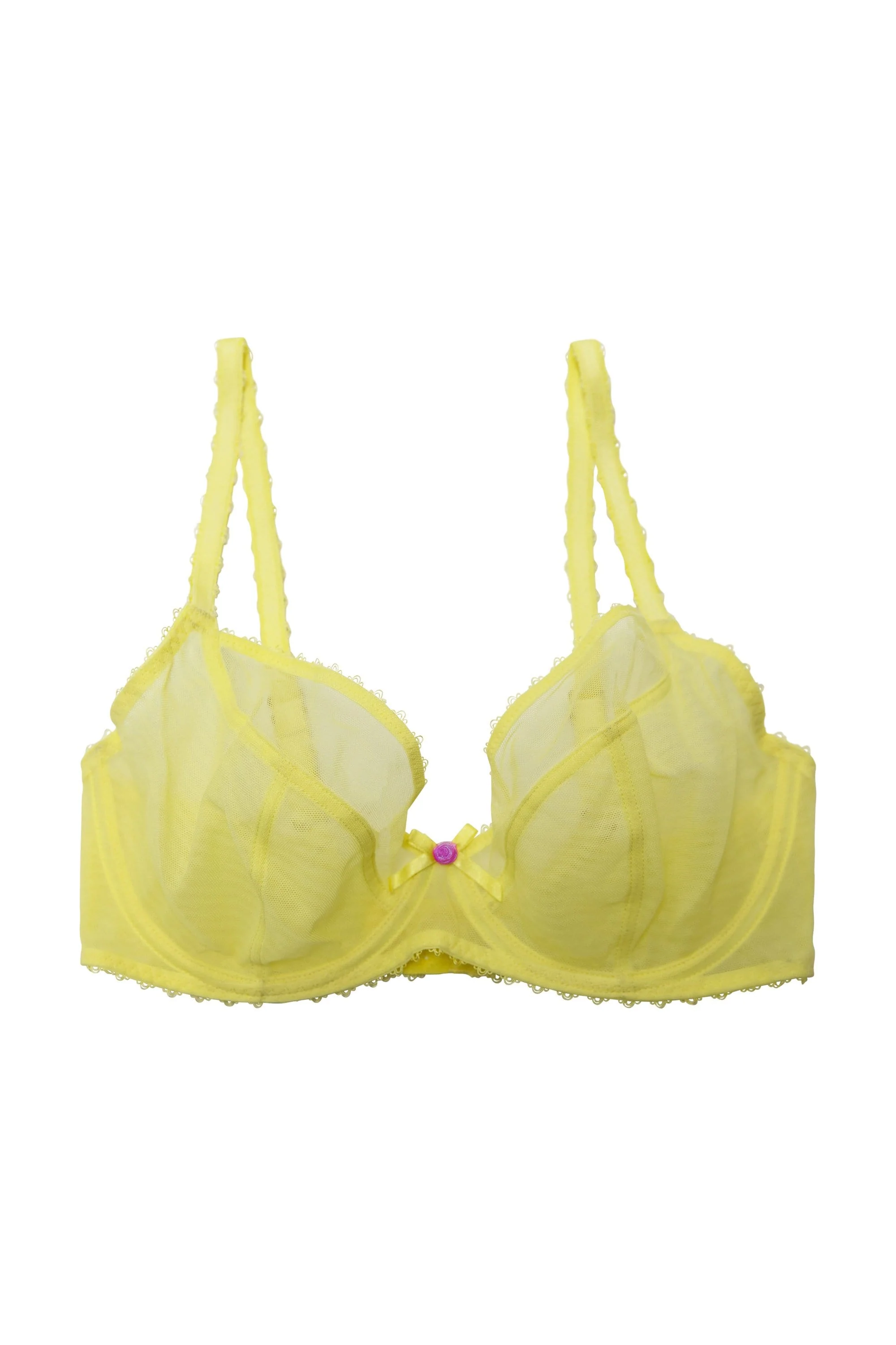 Grace Lemon Yellow Plunge Bra - Image 6