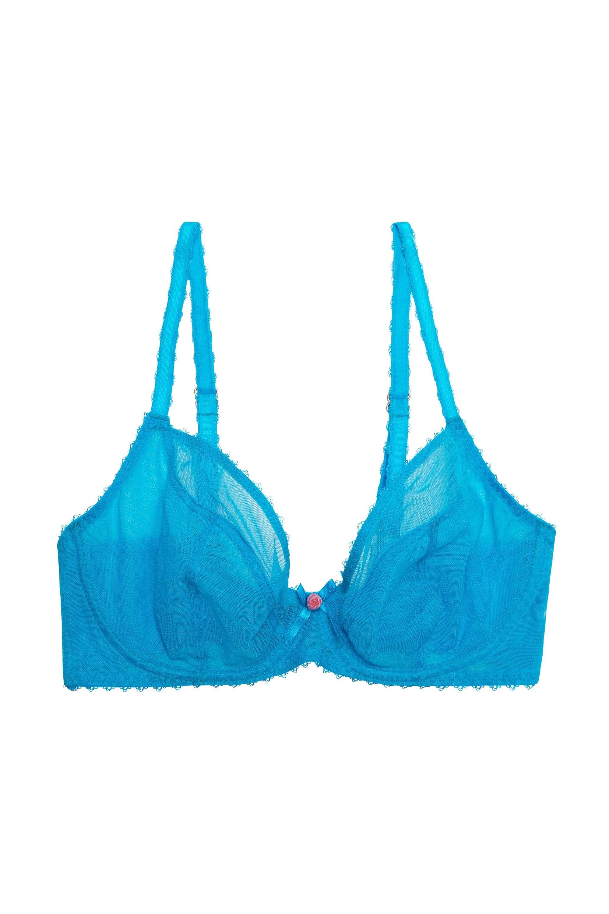 Grace Sky Blue Plunge Bra - Image 5