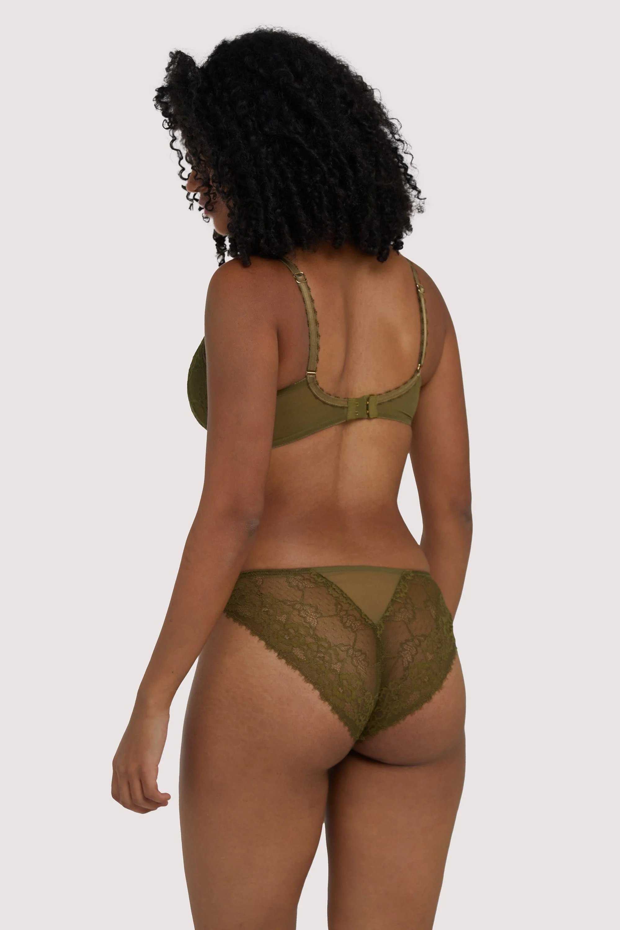 Sophia Olive Plunge Push Up Bra - Image 5
