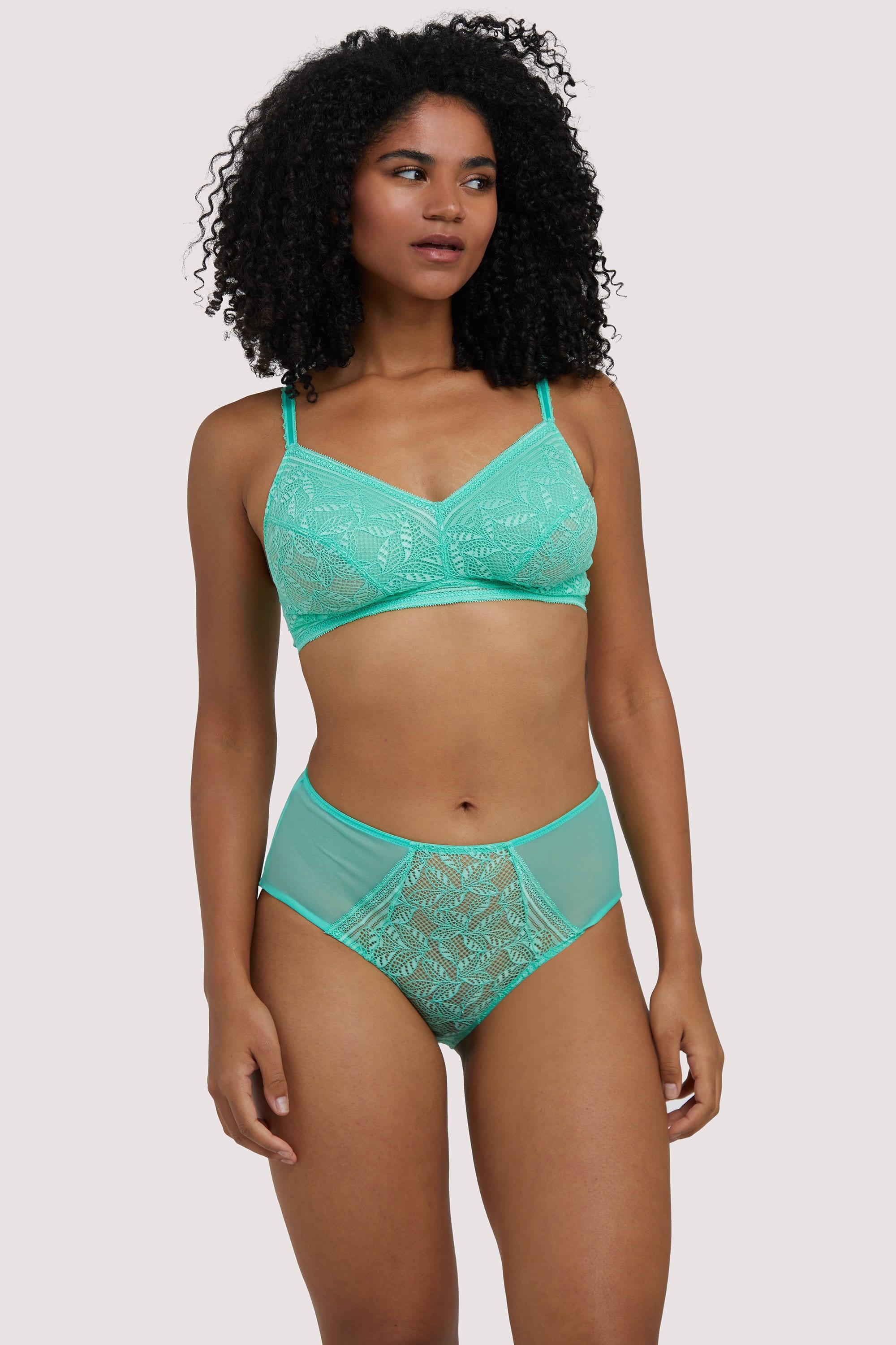 Emma Mint Green Lace Wireless Bra - Image 2