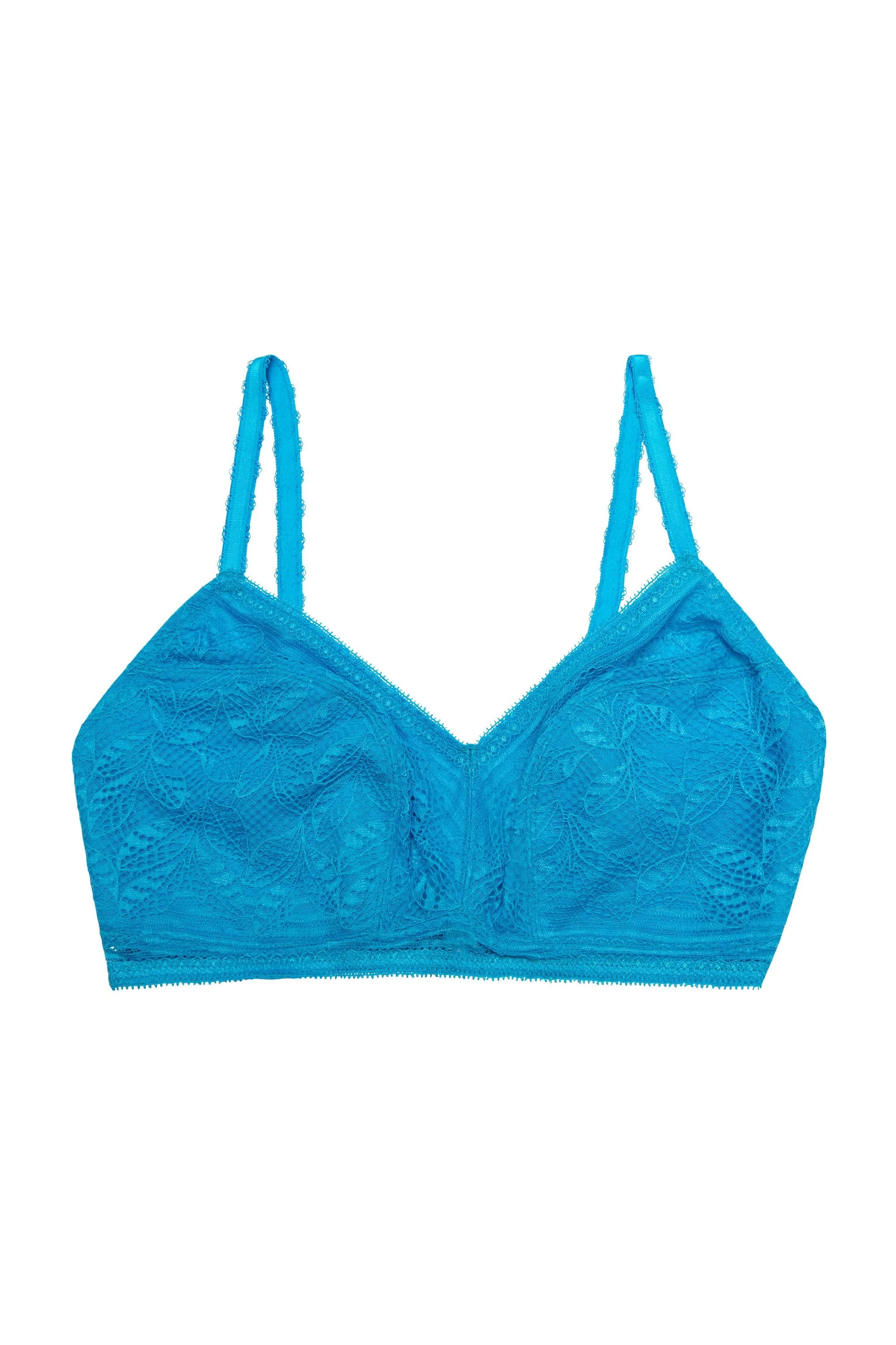 Emma Sky Blue Lace Wireless Bra - Image 3