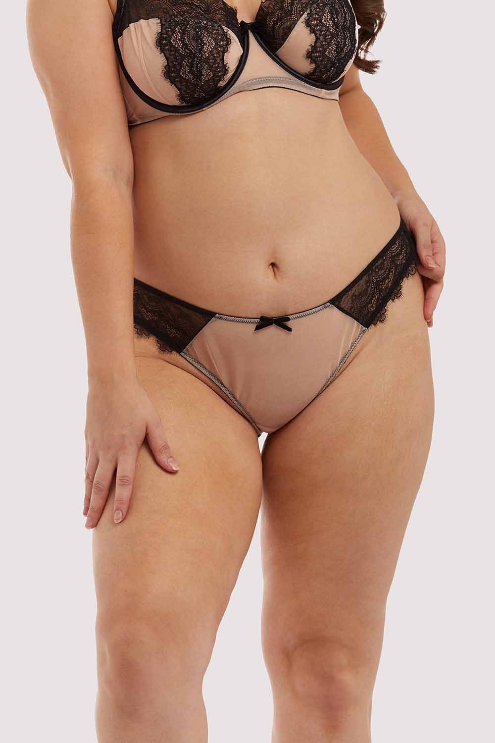 Rosalyn Black and Blush Brazillian Brief - Image 2
