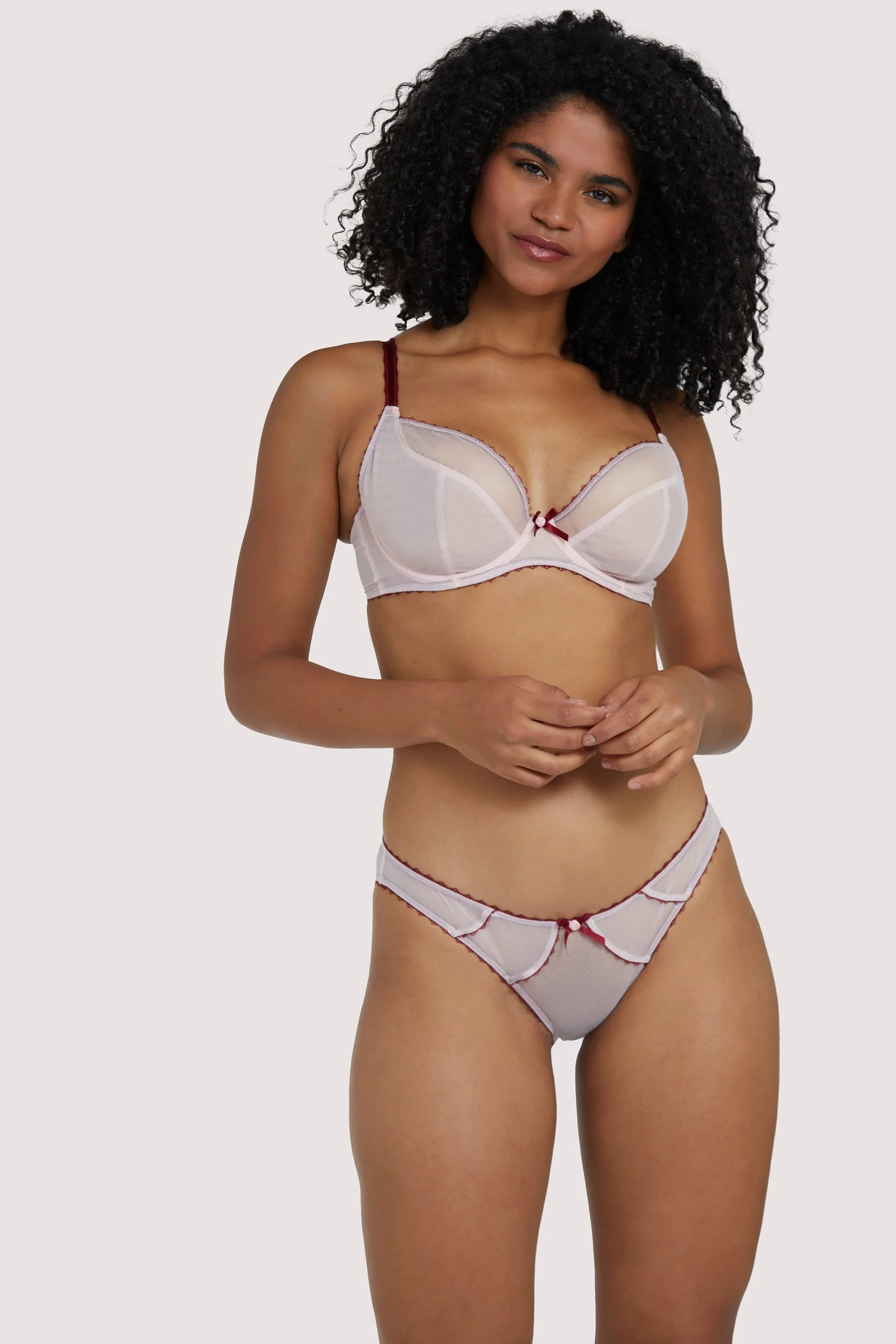 Grace Dusty Pink and Wine Brief - Image 2