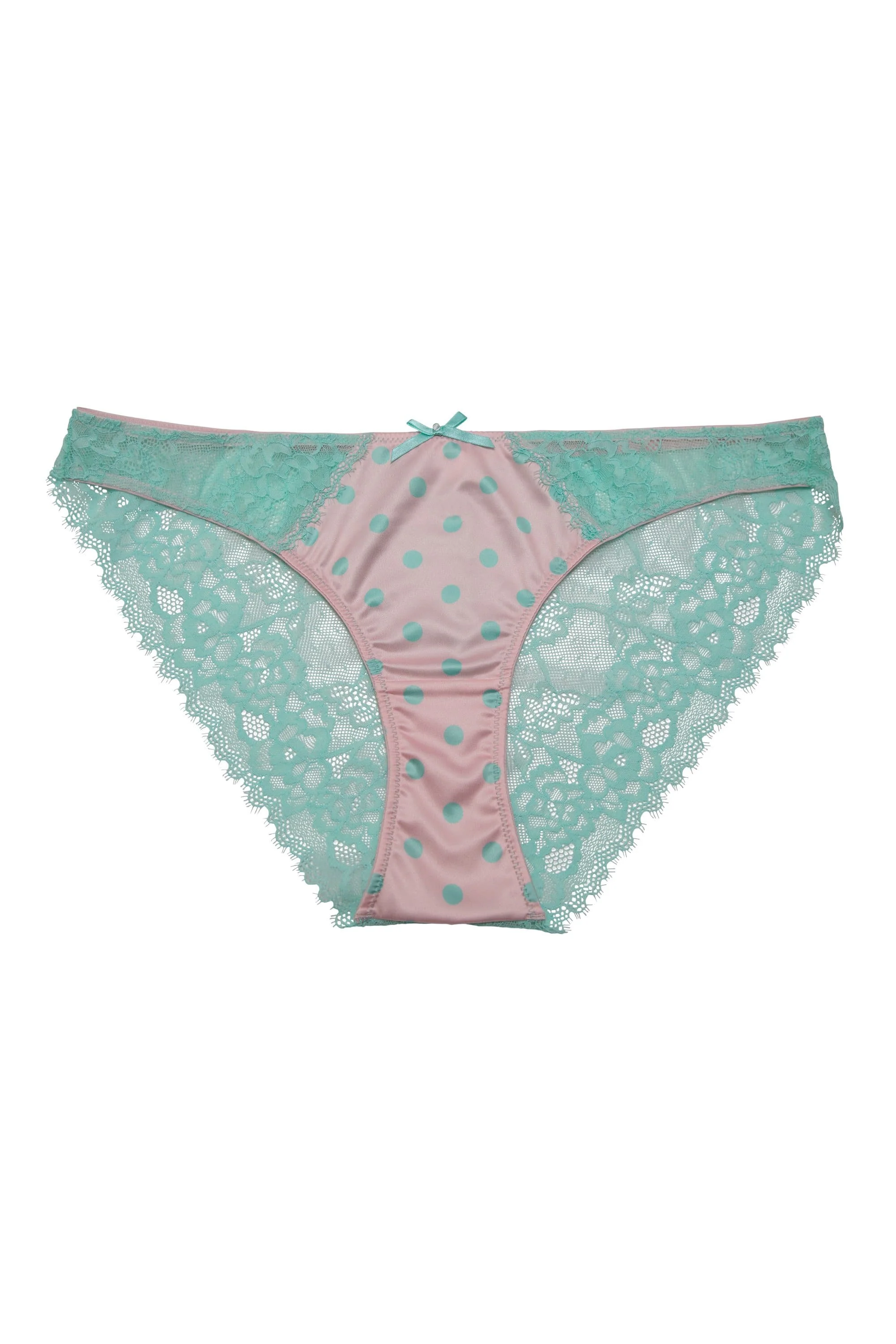 Sophia Pink & Green Polka Brazilian Brief - Image 5