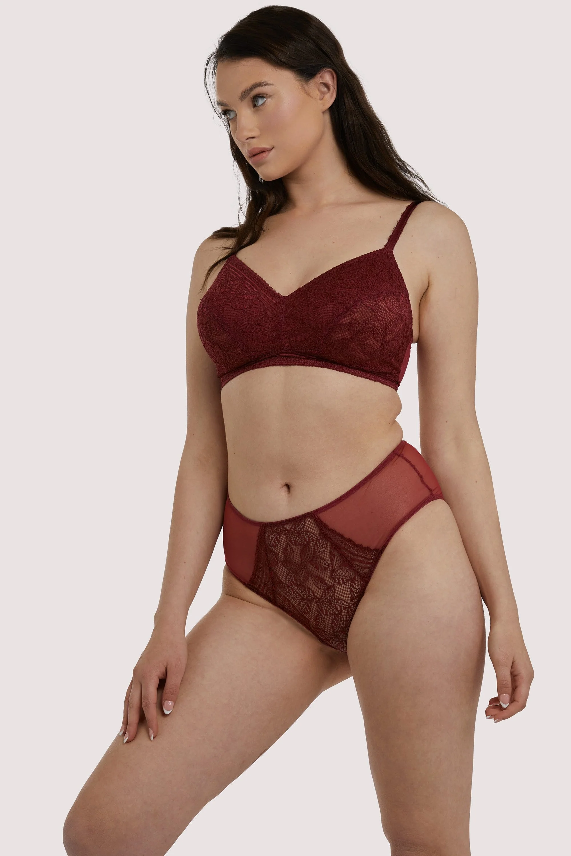 Emma Merlot Wine High Waist Brief - Image 3