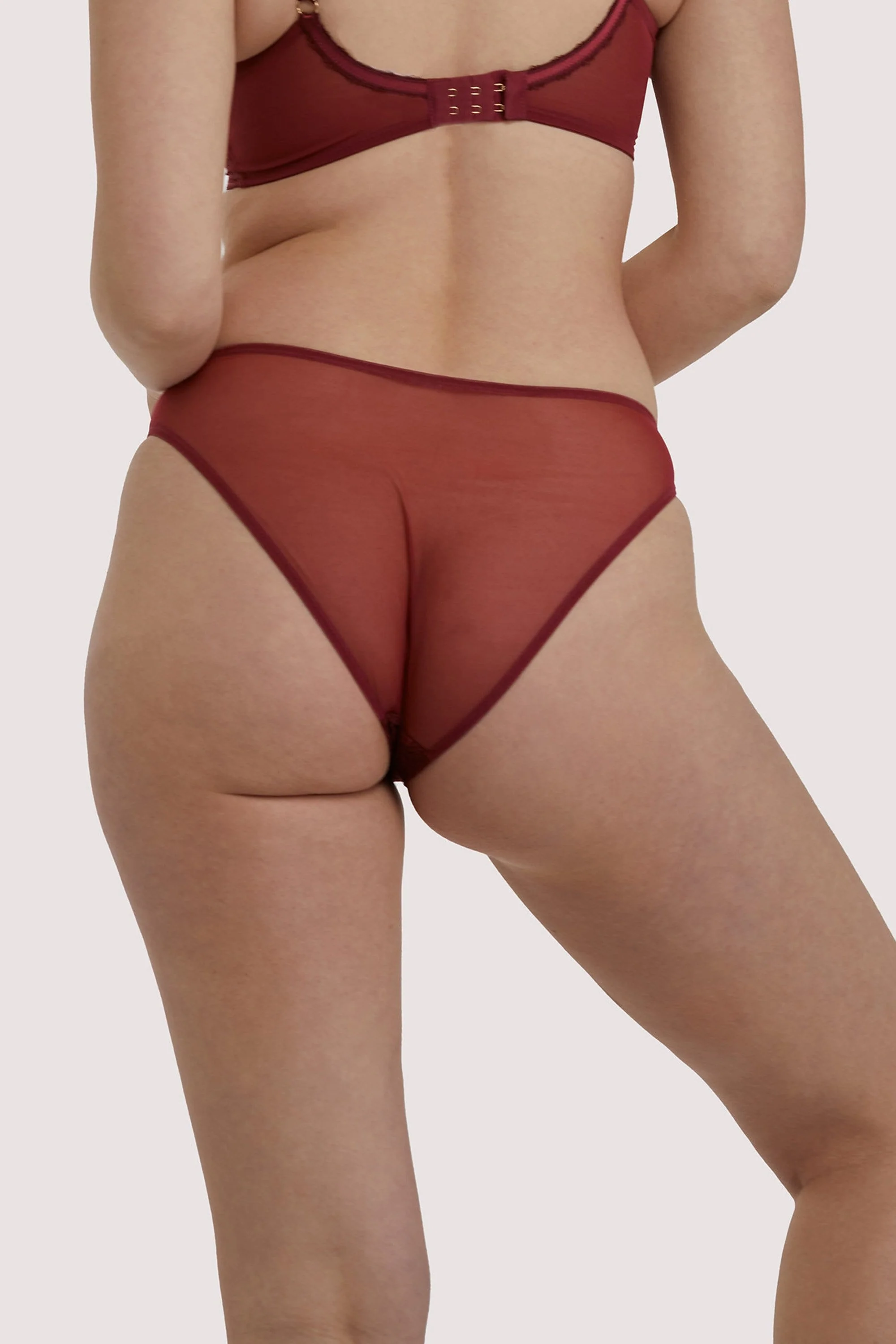 Emma Merlot Brazilian Lace Brief - Image 4