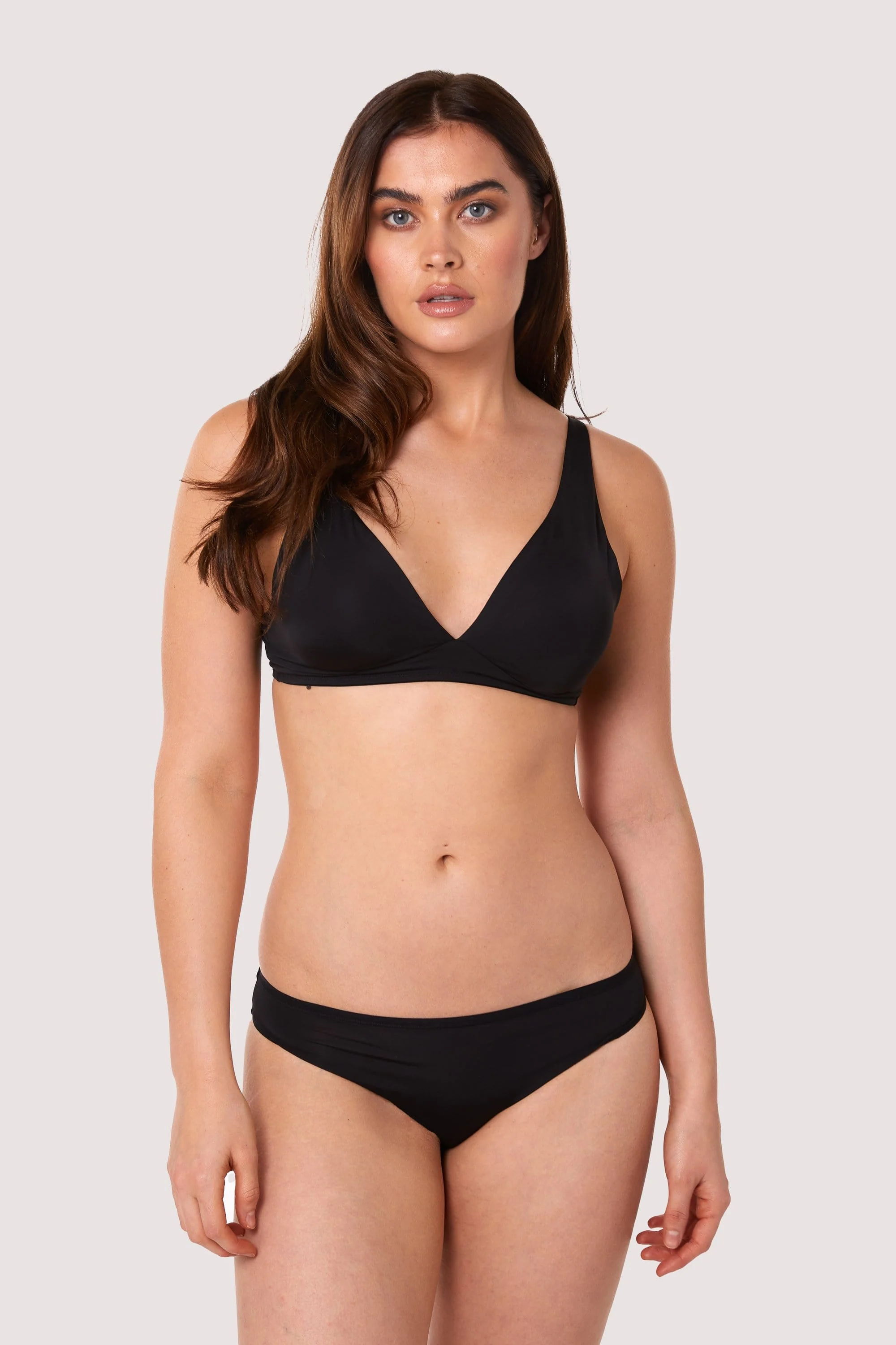 Second Skin Black Recycled Triangle Bra - Image 6