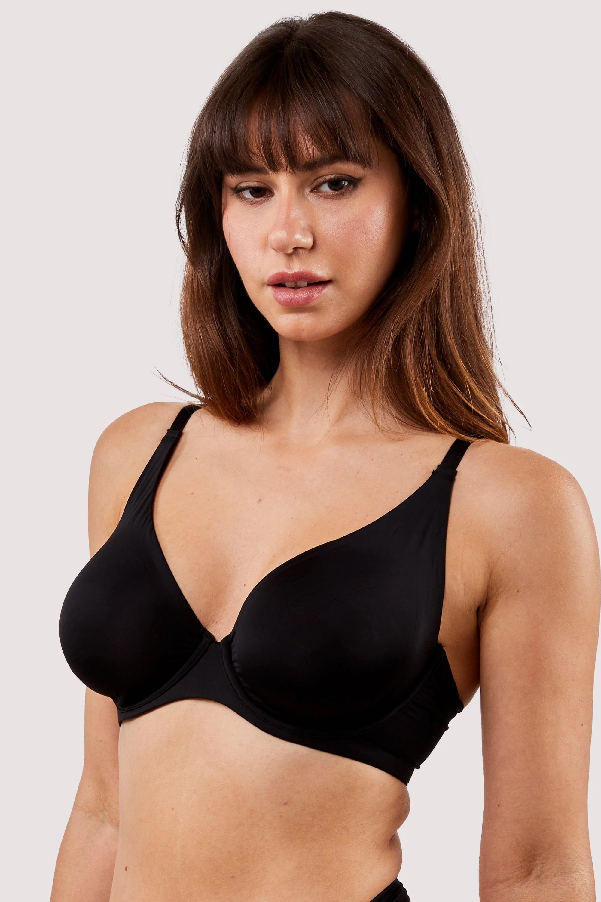 Second Skin Black Recycled Plunge Bra - Image 2