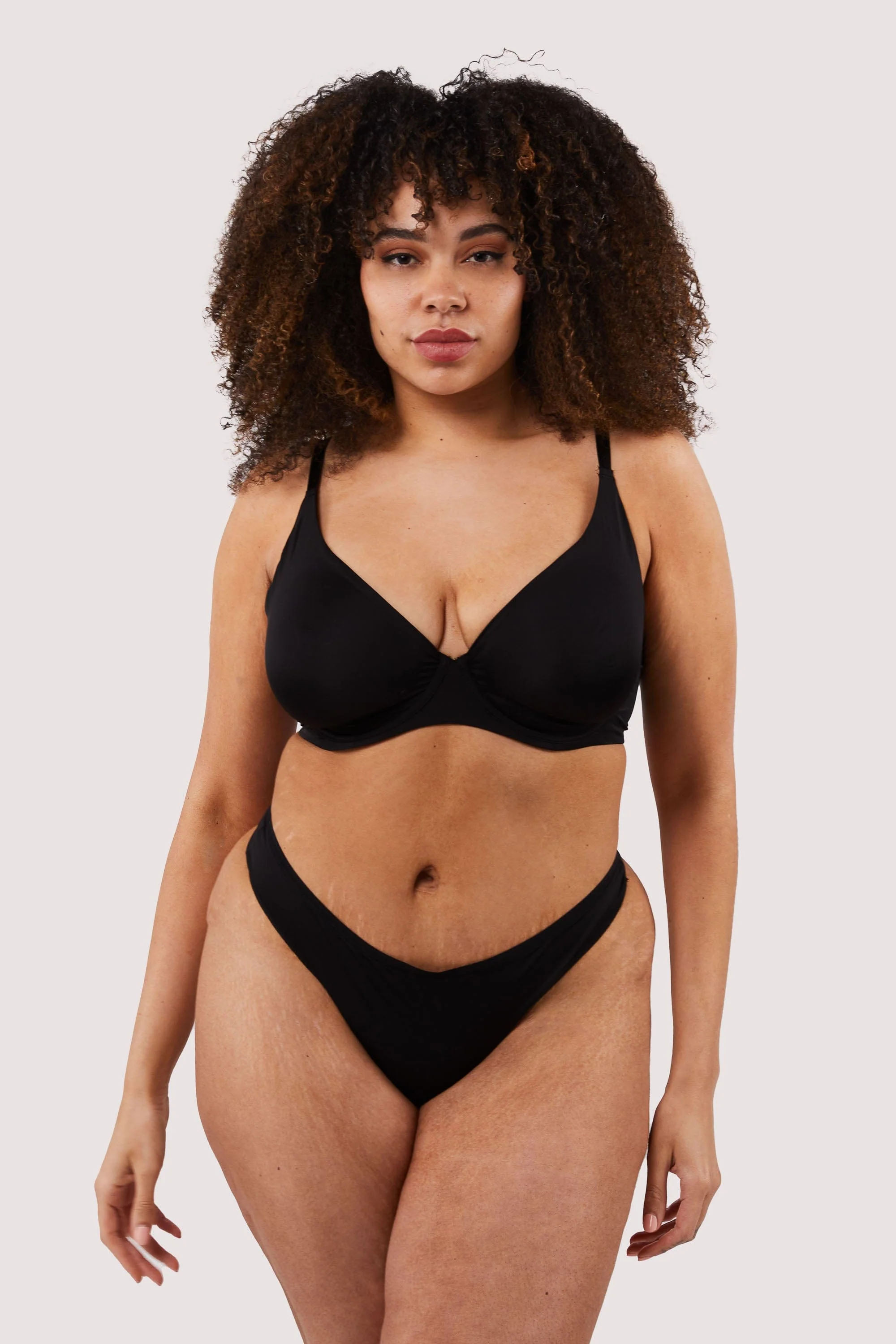 Second Skin Black Recycled Plunge Bra - Image 8