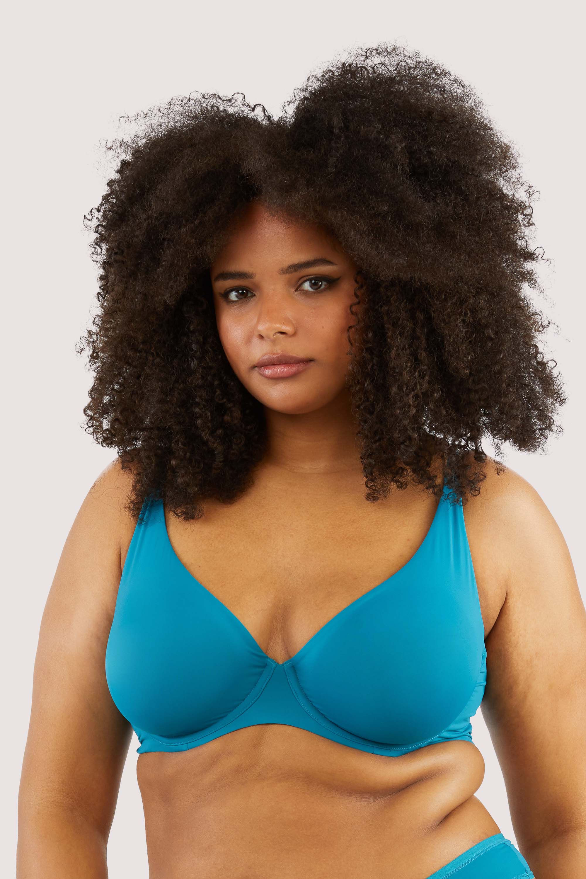 Second Skin Teal Recycled Plunge Bra - Image 10