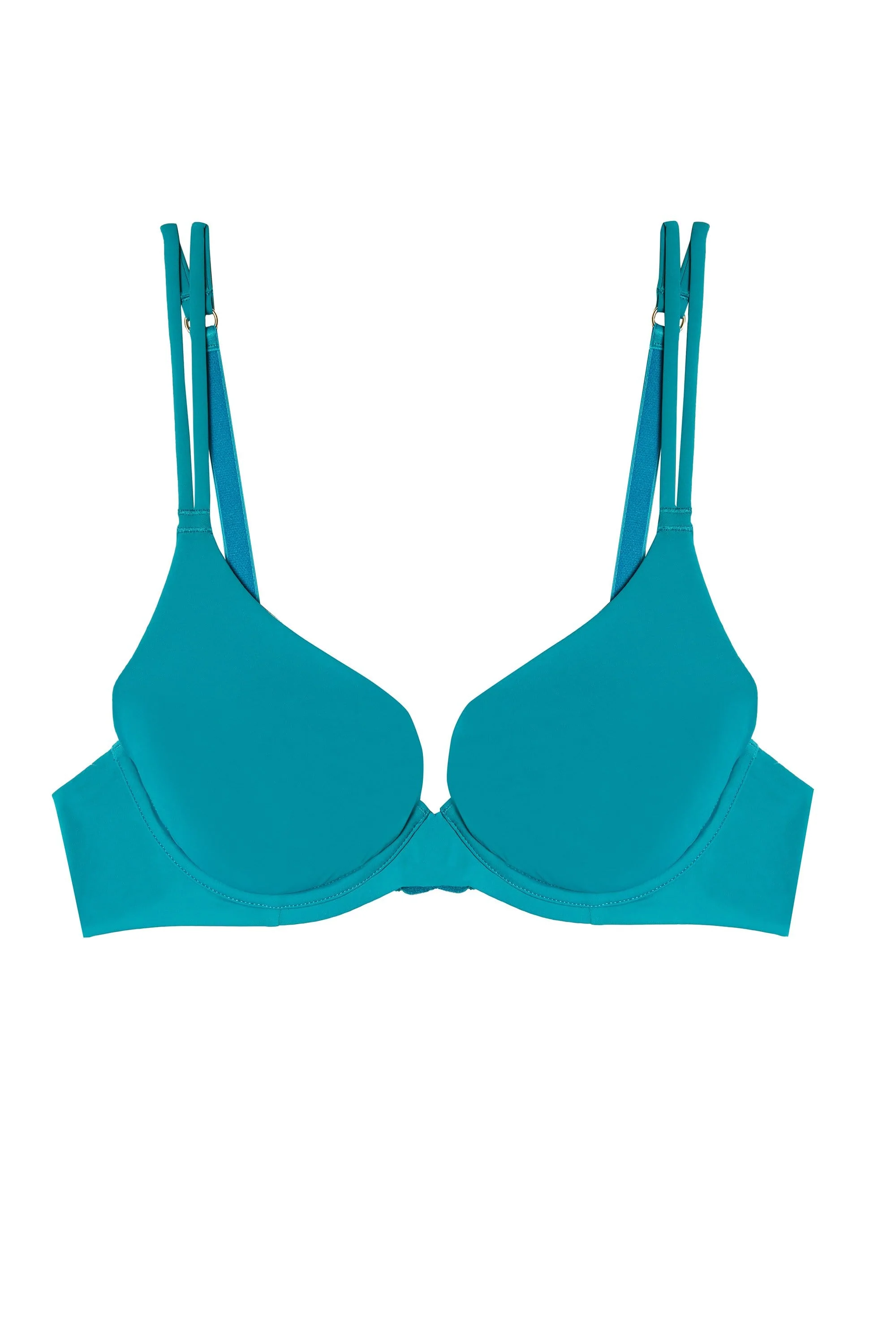 Second Skin Teal Recycled Plunge Bra - Image 11