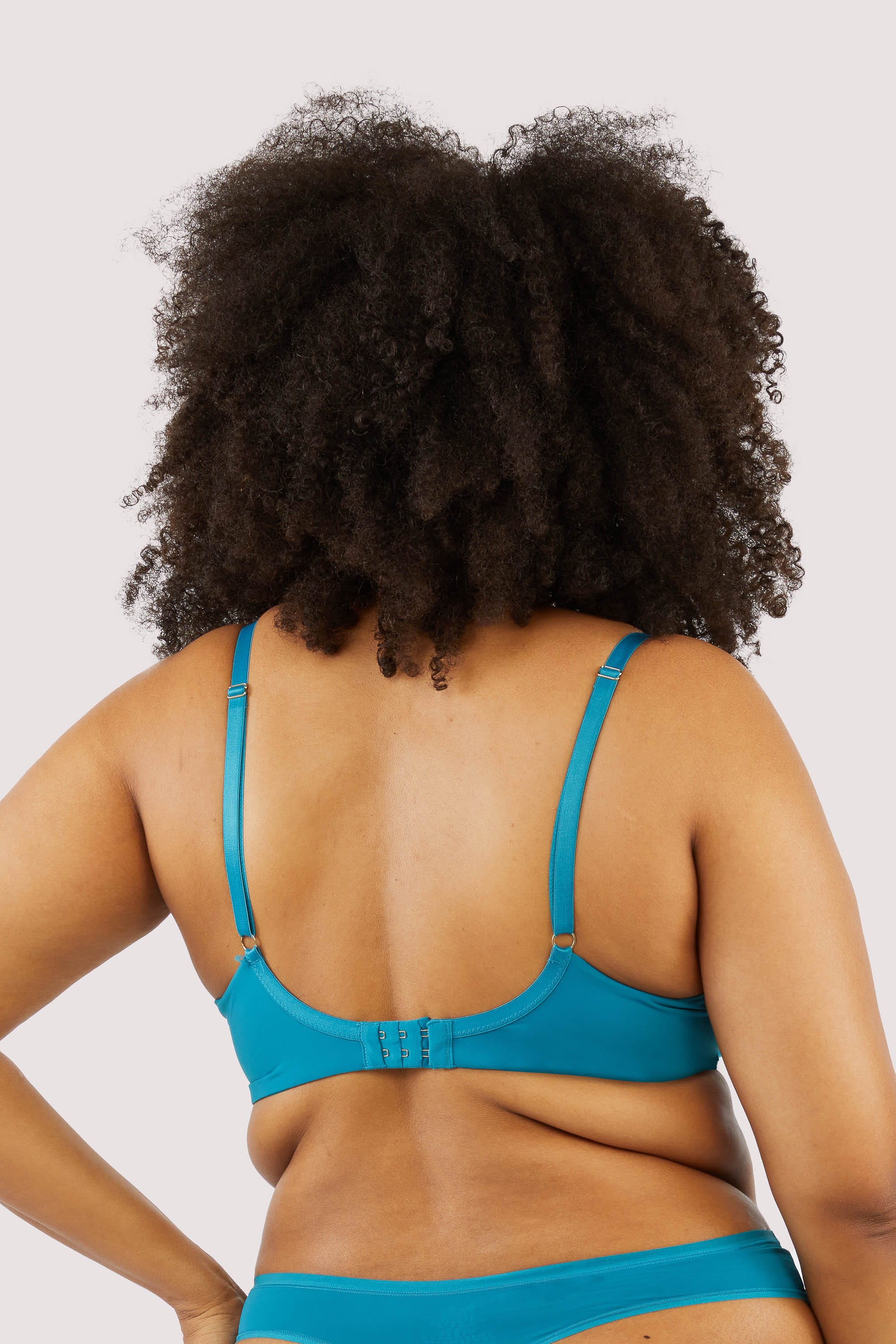 Second Skin Teal Recycled Plunge Bra - Image 9