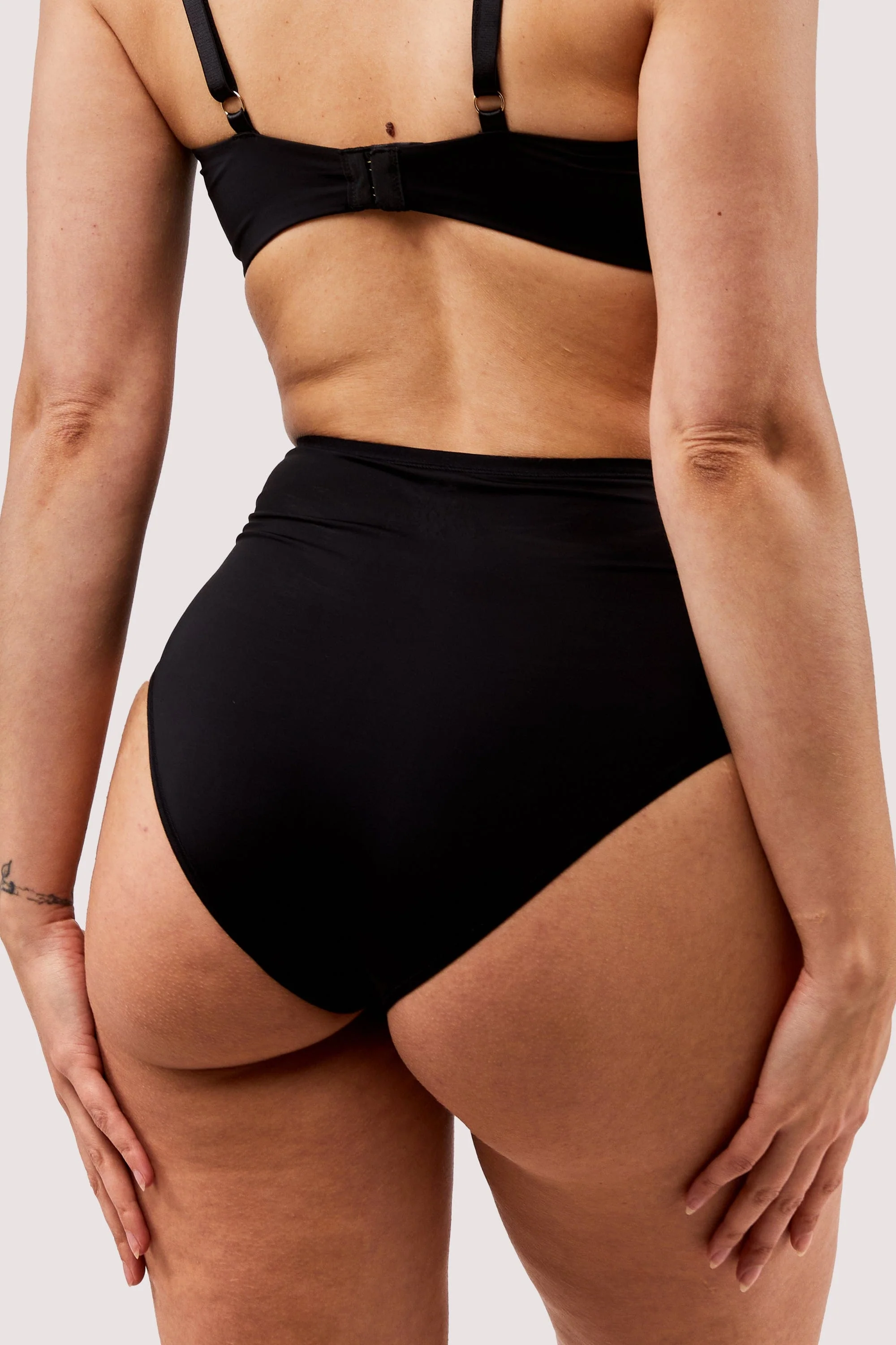 Second Skin Black Recycled Highwaist Brief - Image 2