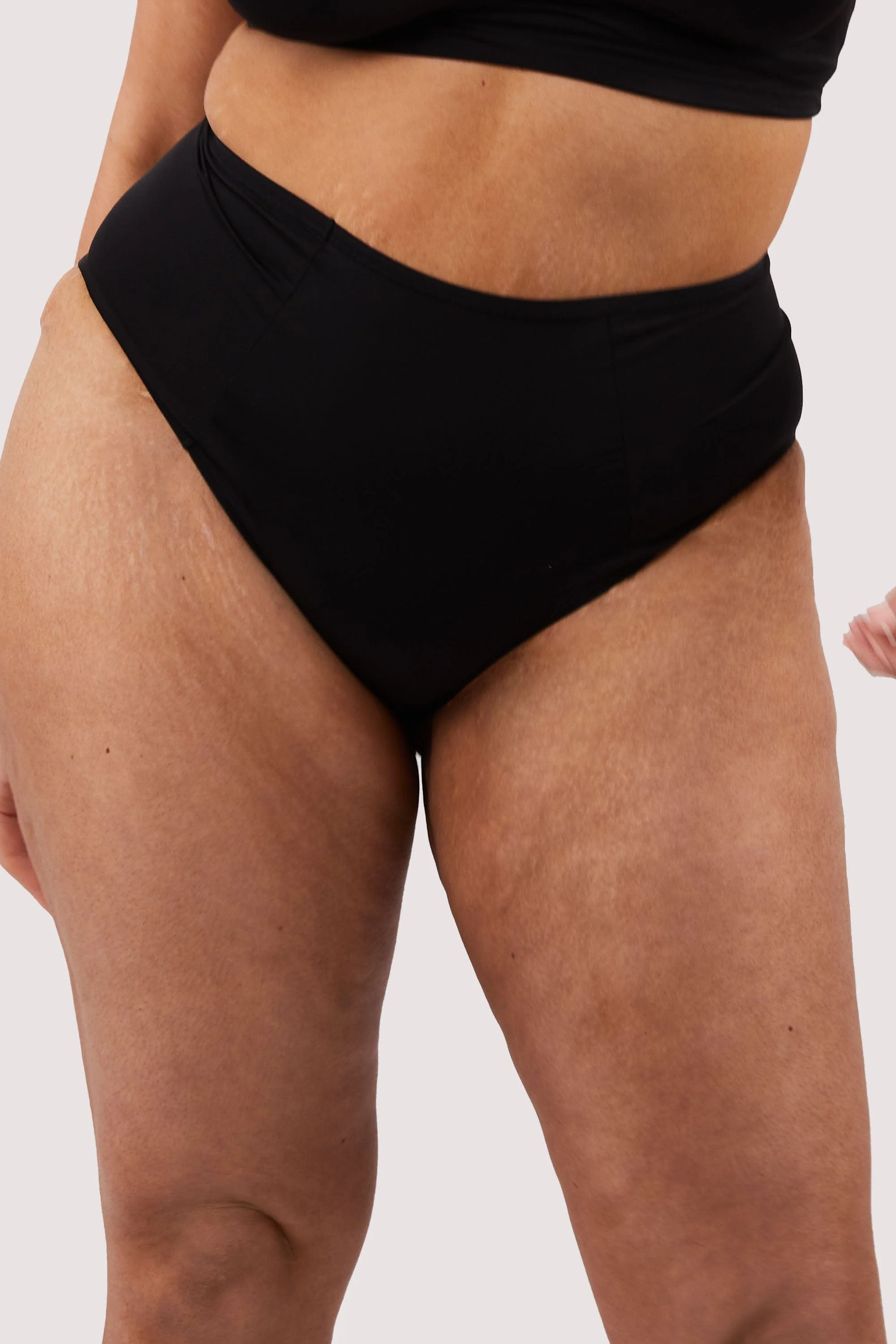 Second Skin Black Recycled Highwaist Brief - Image 3