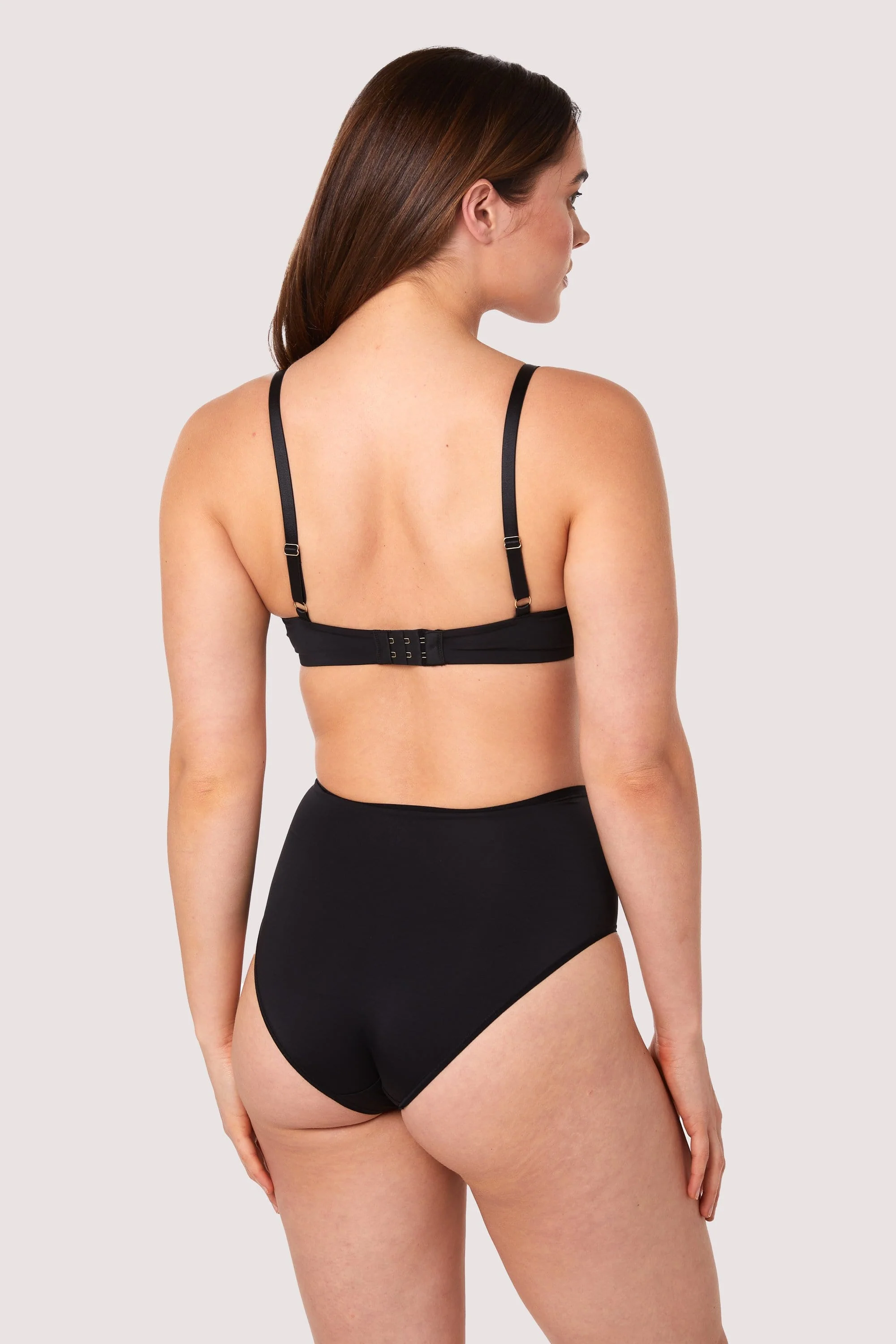 Second Skin Black Recycled Highwaist Brief - Image 6