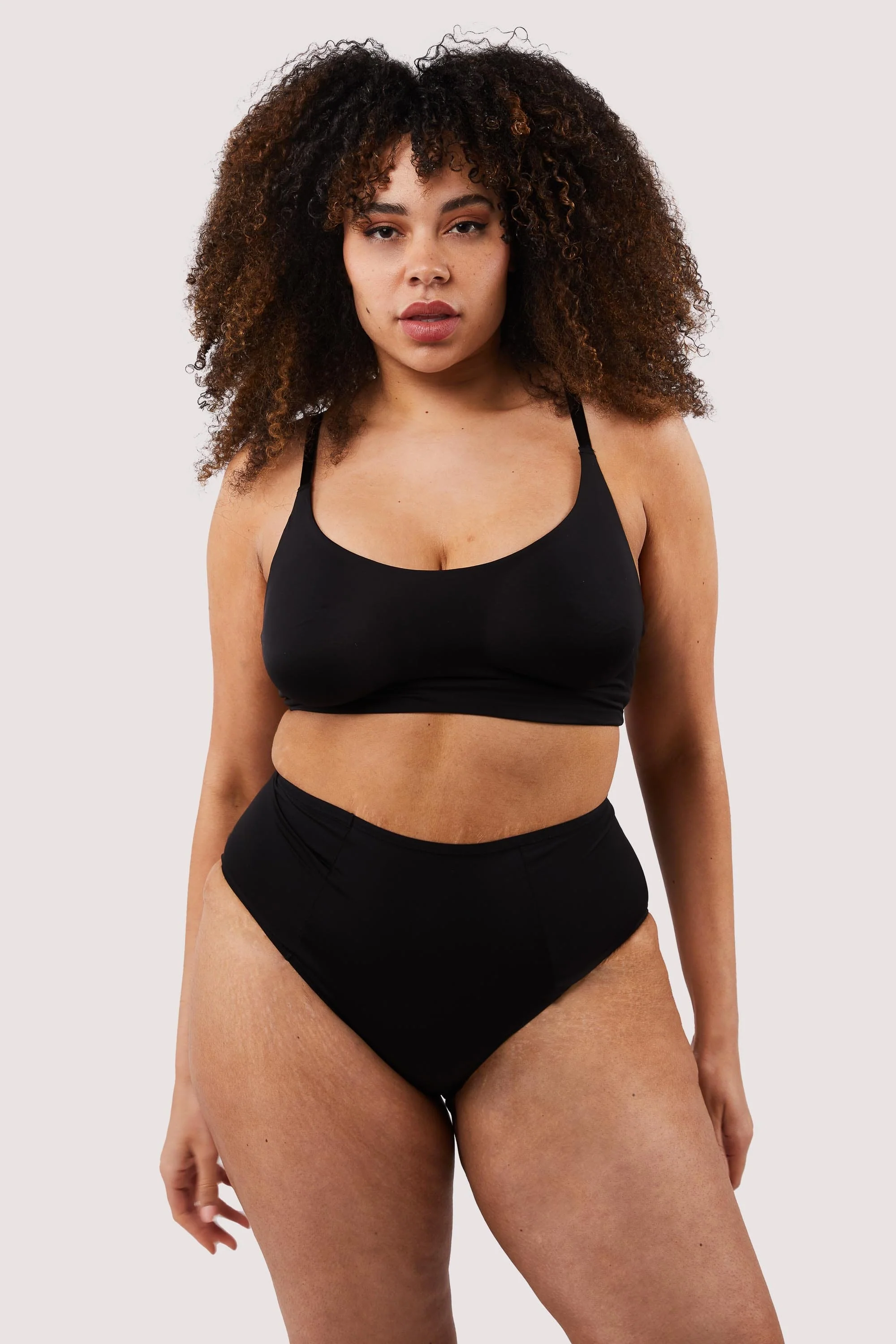 Second Skin Black Recycled Highwaist Brief - Image 7