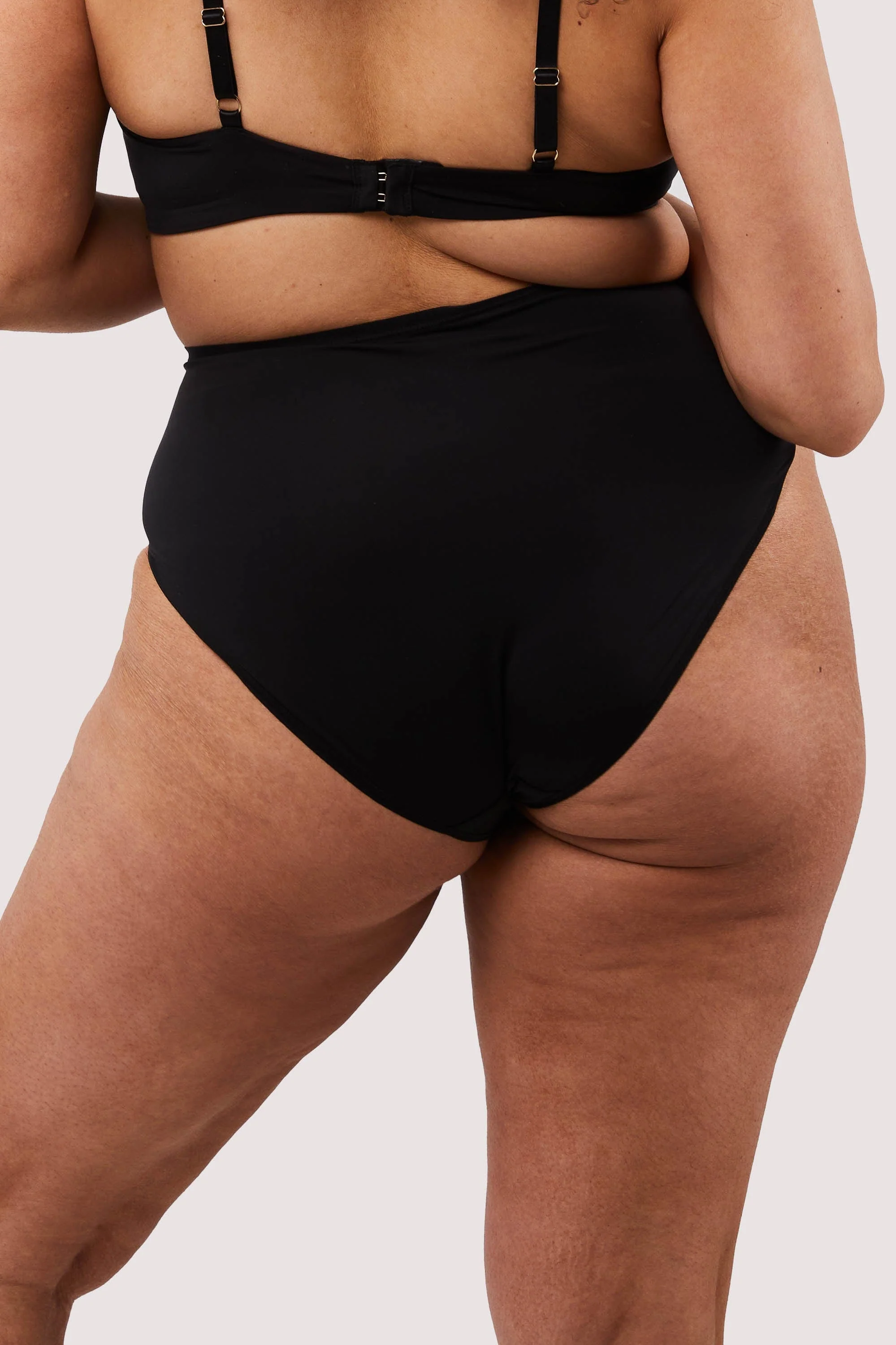 Second Skin Black Recycled Highwaist Brief - Image 8