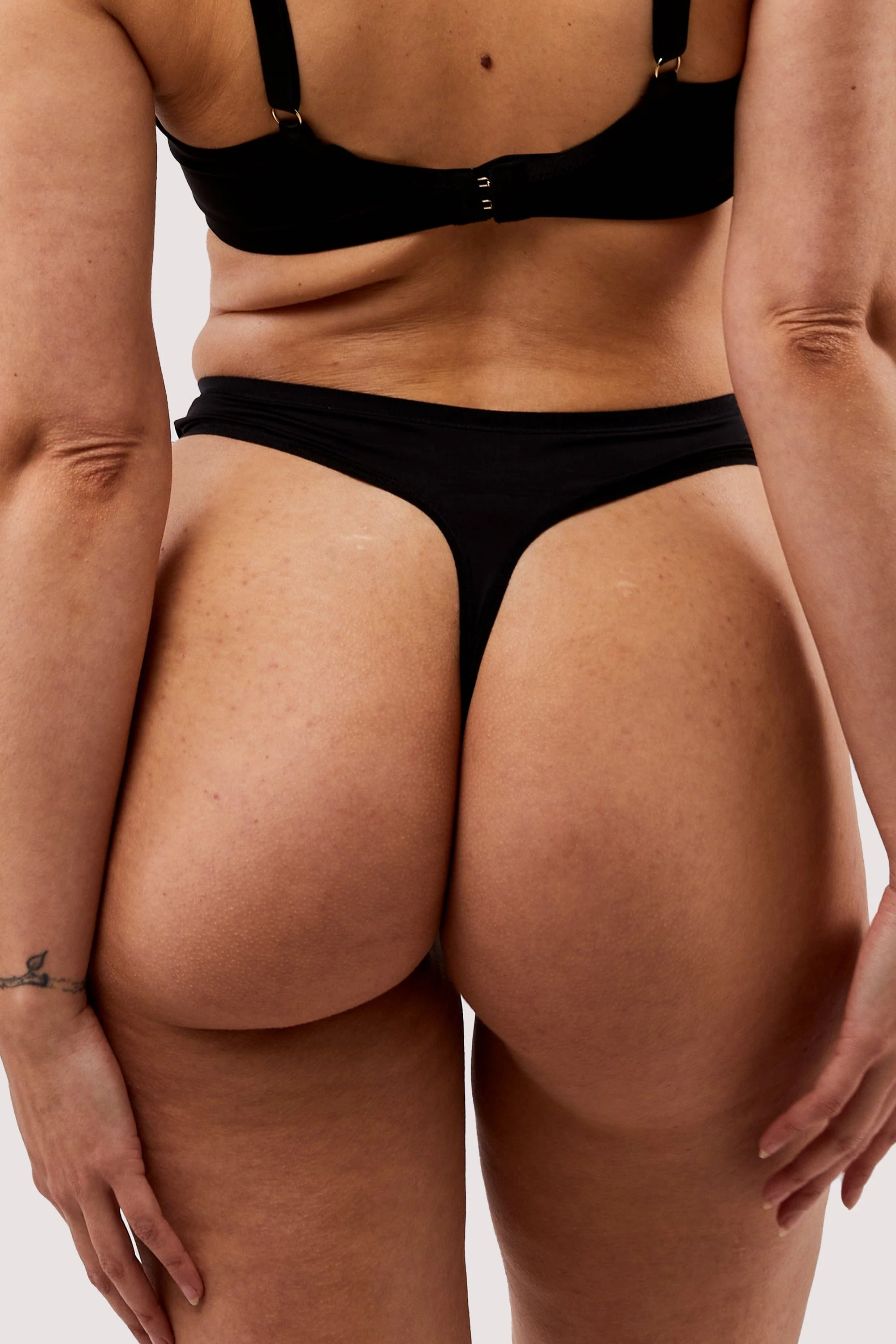 Second Skin Black Recycled Thong - Image 2