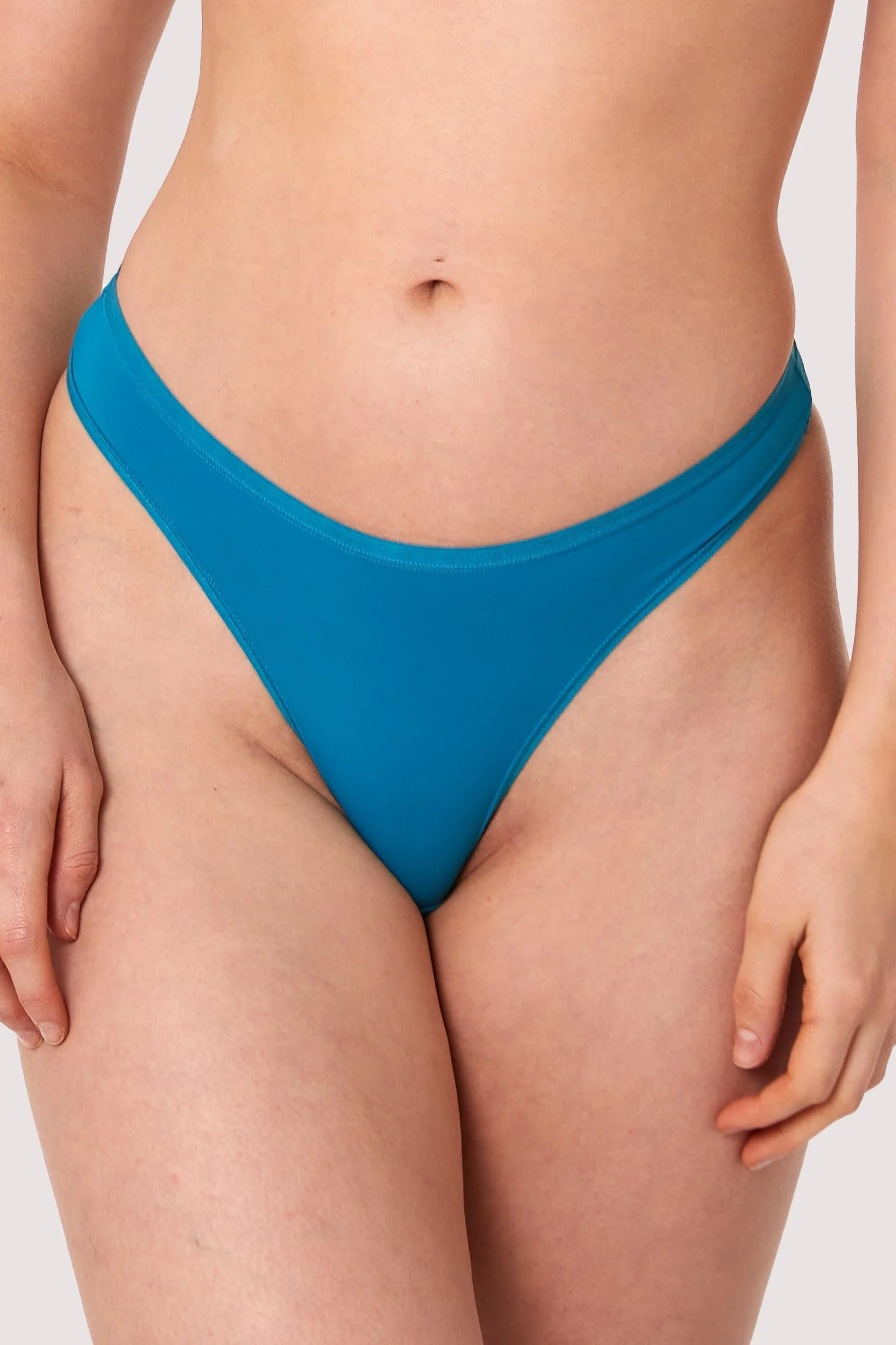 Second Skin Teal Recycled Thong - Image 5