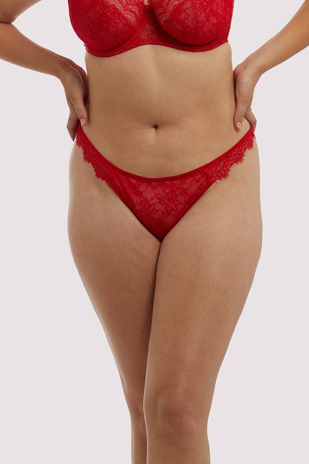 Rosalyn Red Lace Thong - Image 3