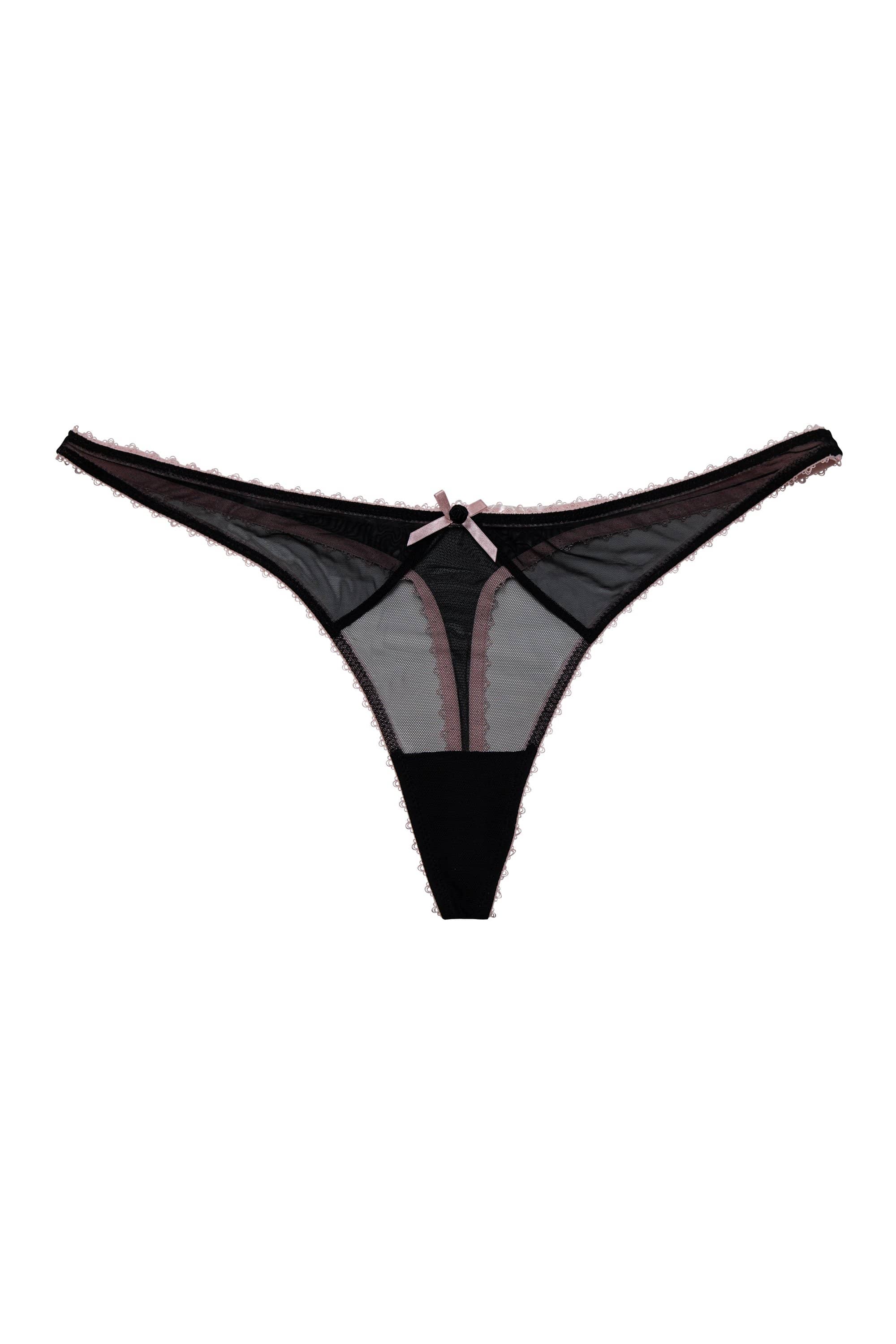 Grace Black & Pink Thong - Image 4