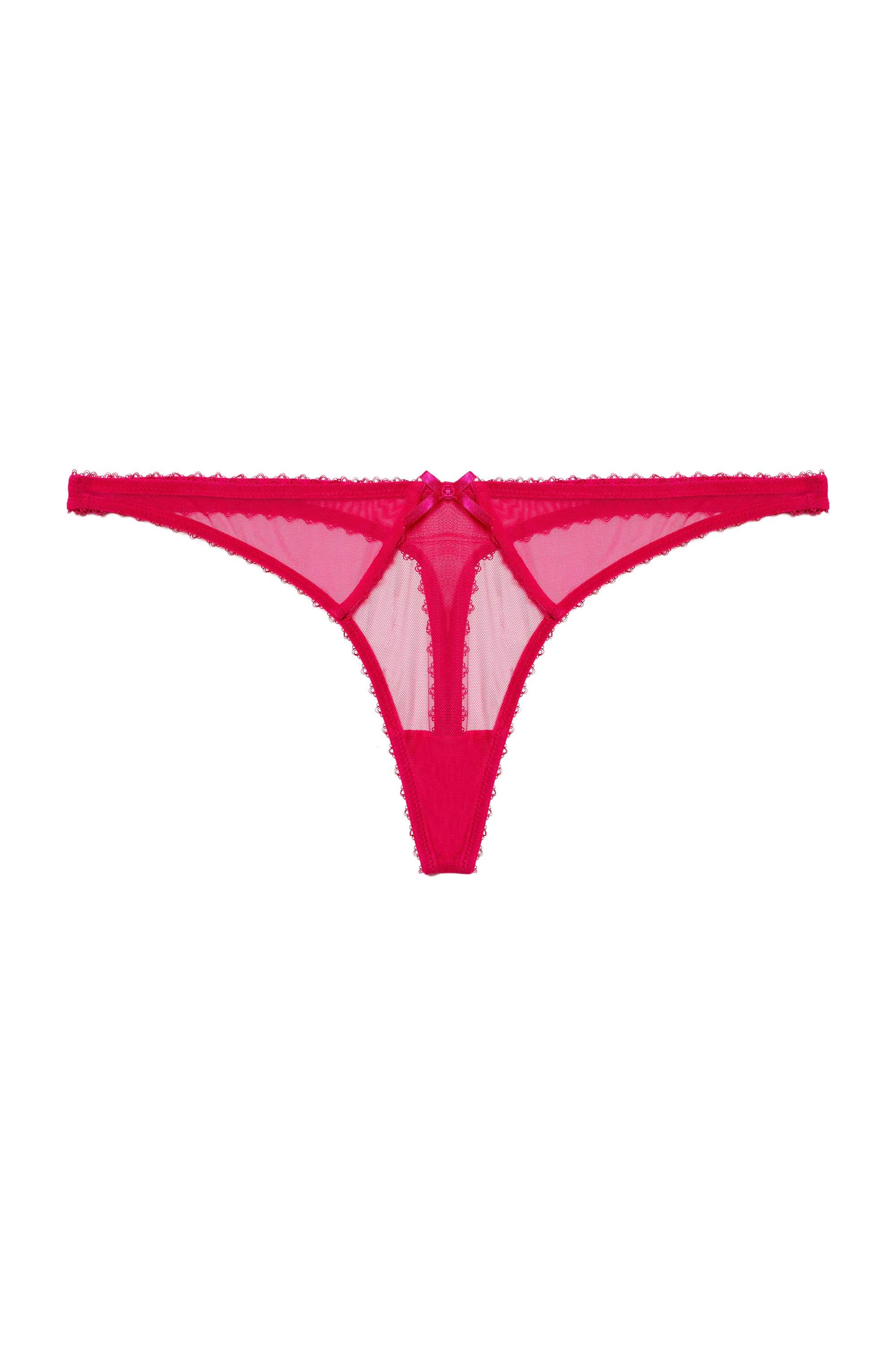 Grace Hot Pink Mesh Thong - Image 9