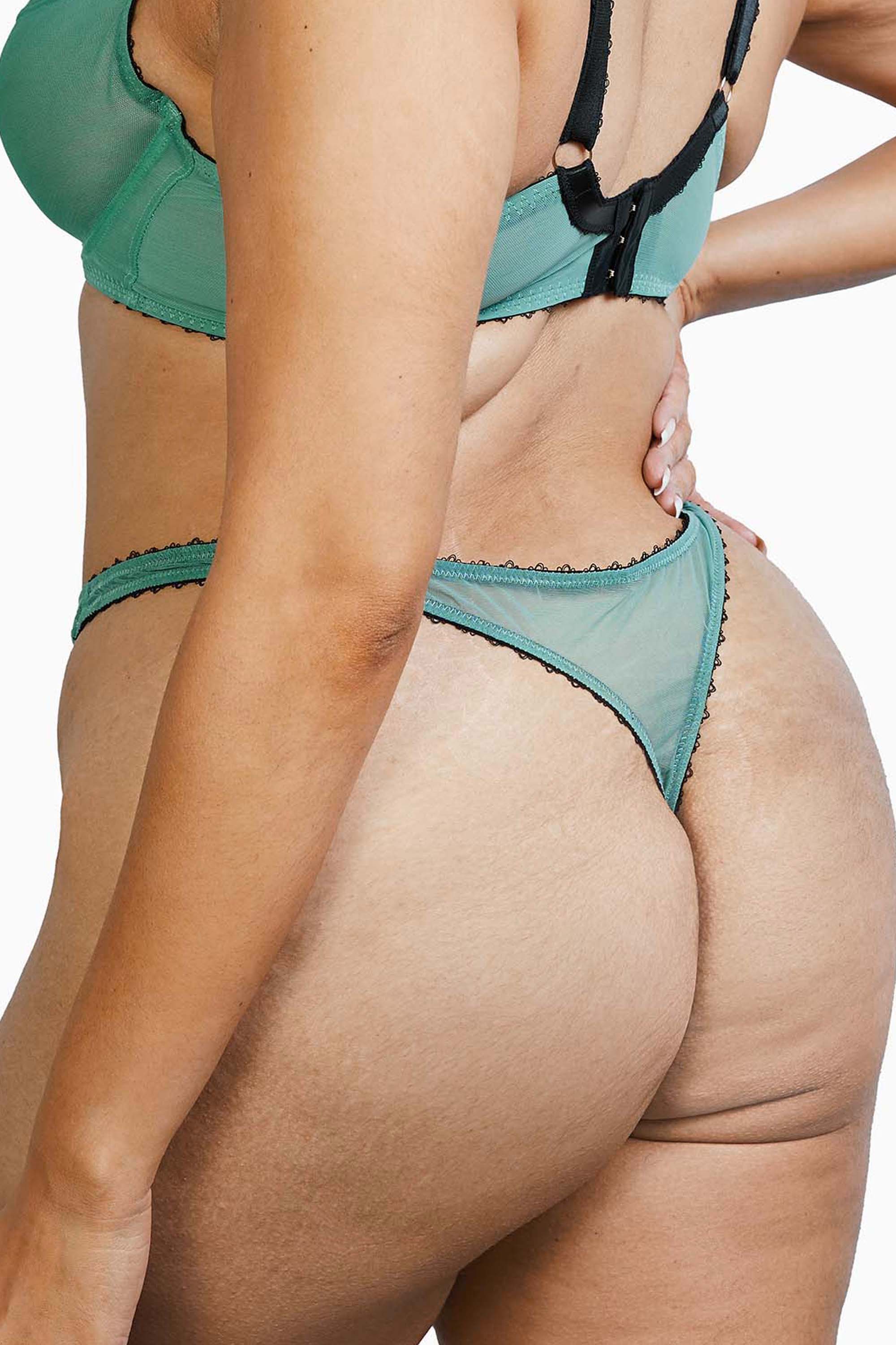 Grace Green Moss and Black Thong - Image 8