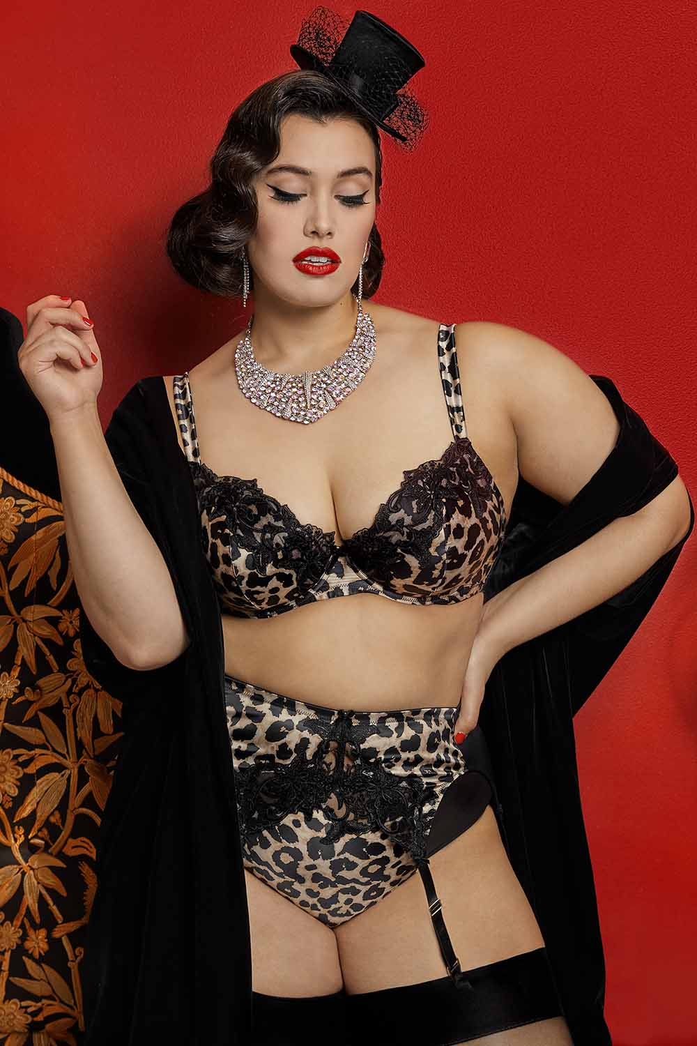 Millicent Leopard Plunge Curve Bra - Image 2