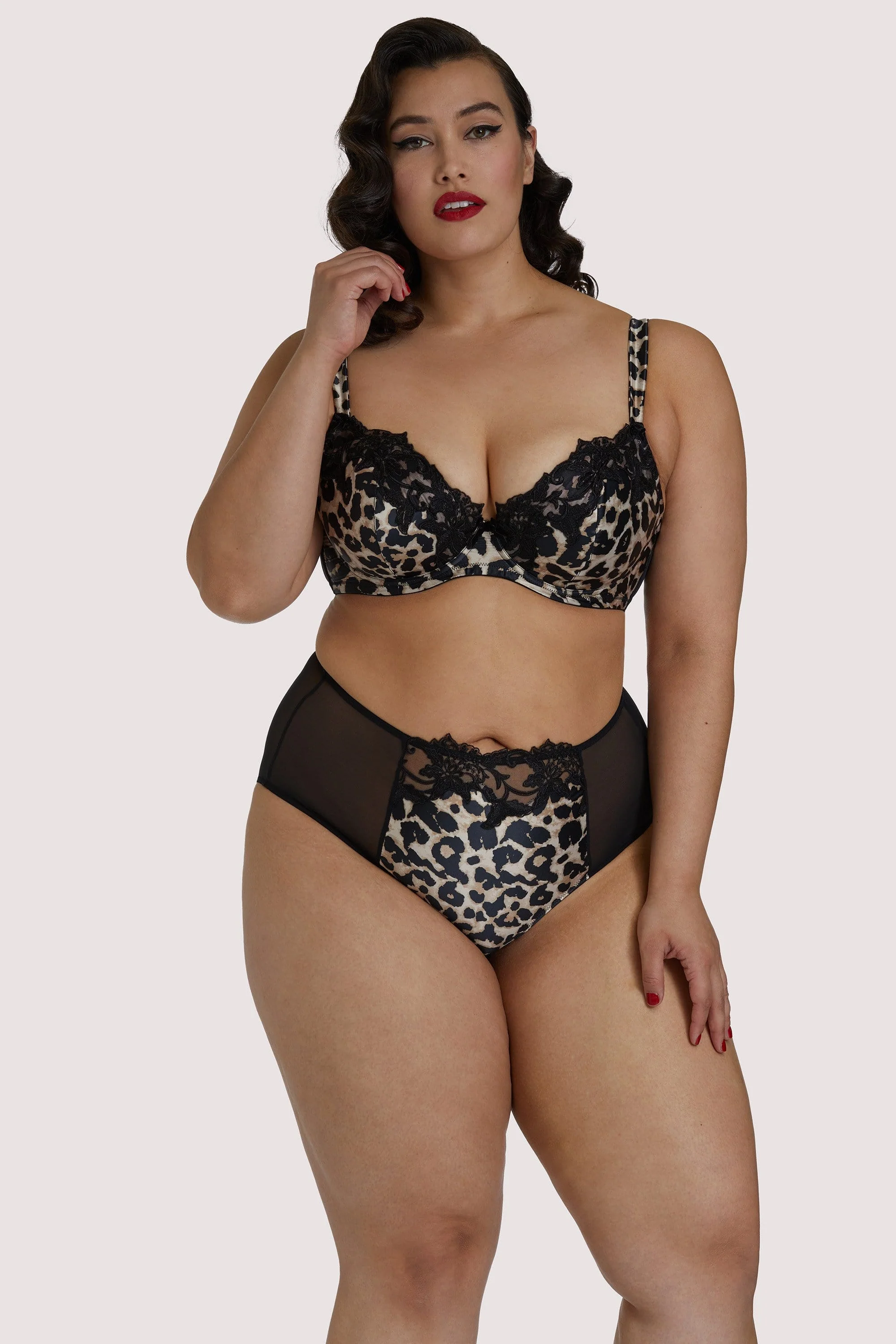 Millicent Leopard Plunge Curve Bra - Image 3