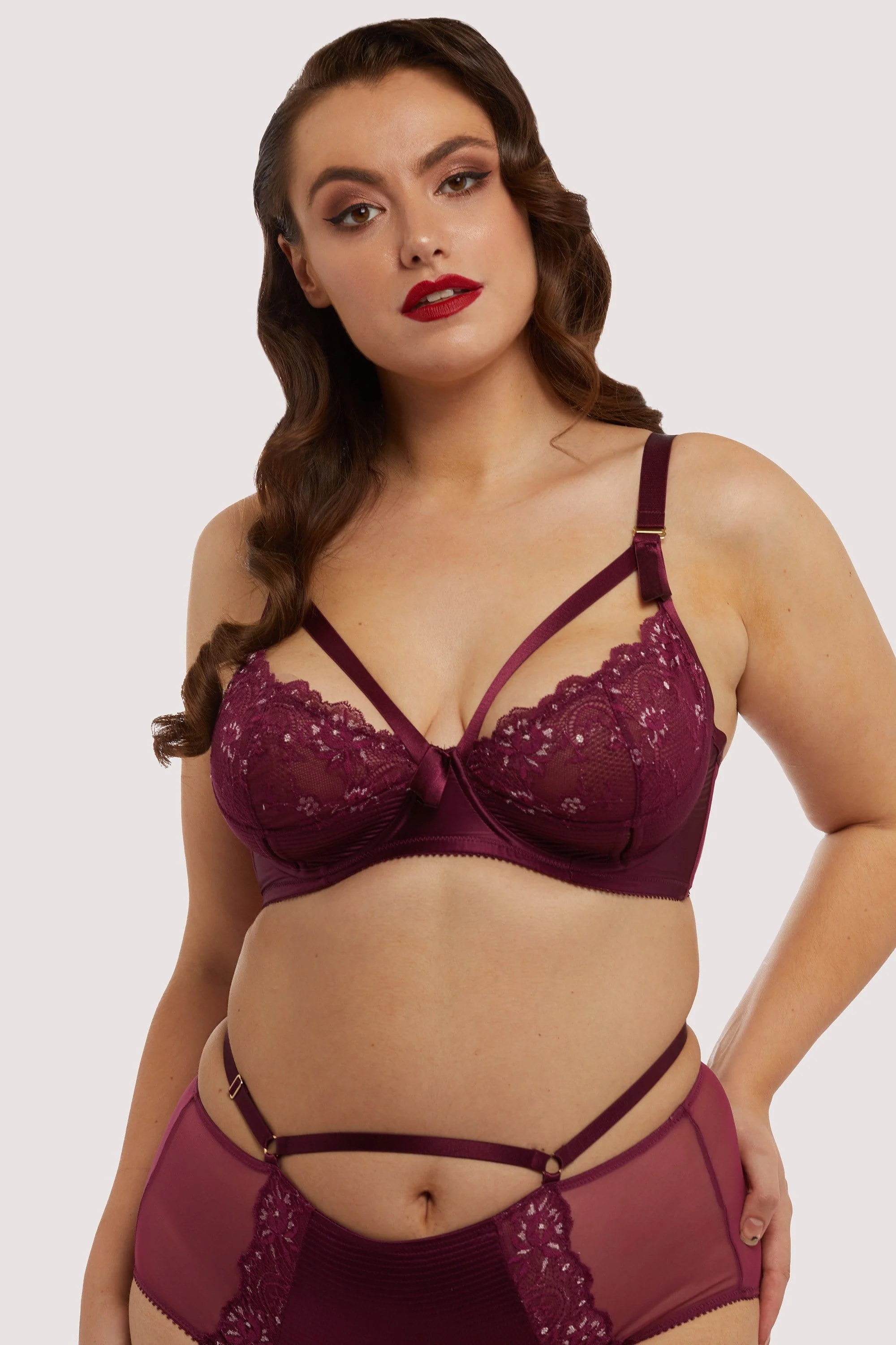 Madame X Dark Cherry Plunge Curve Bra - Image 2