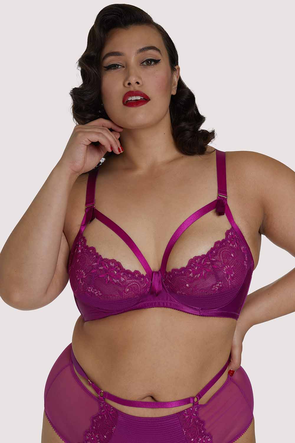 Madame X Magenta Plunge Curve Bra - Image 2