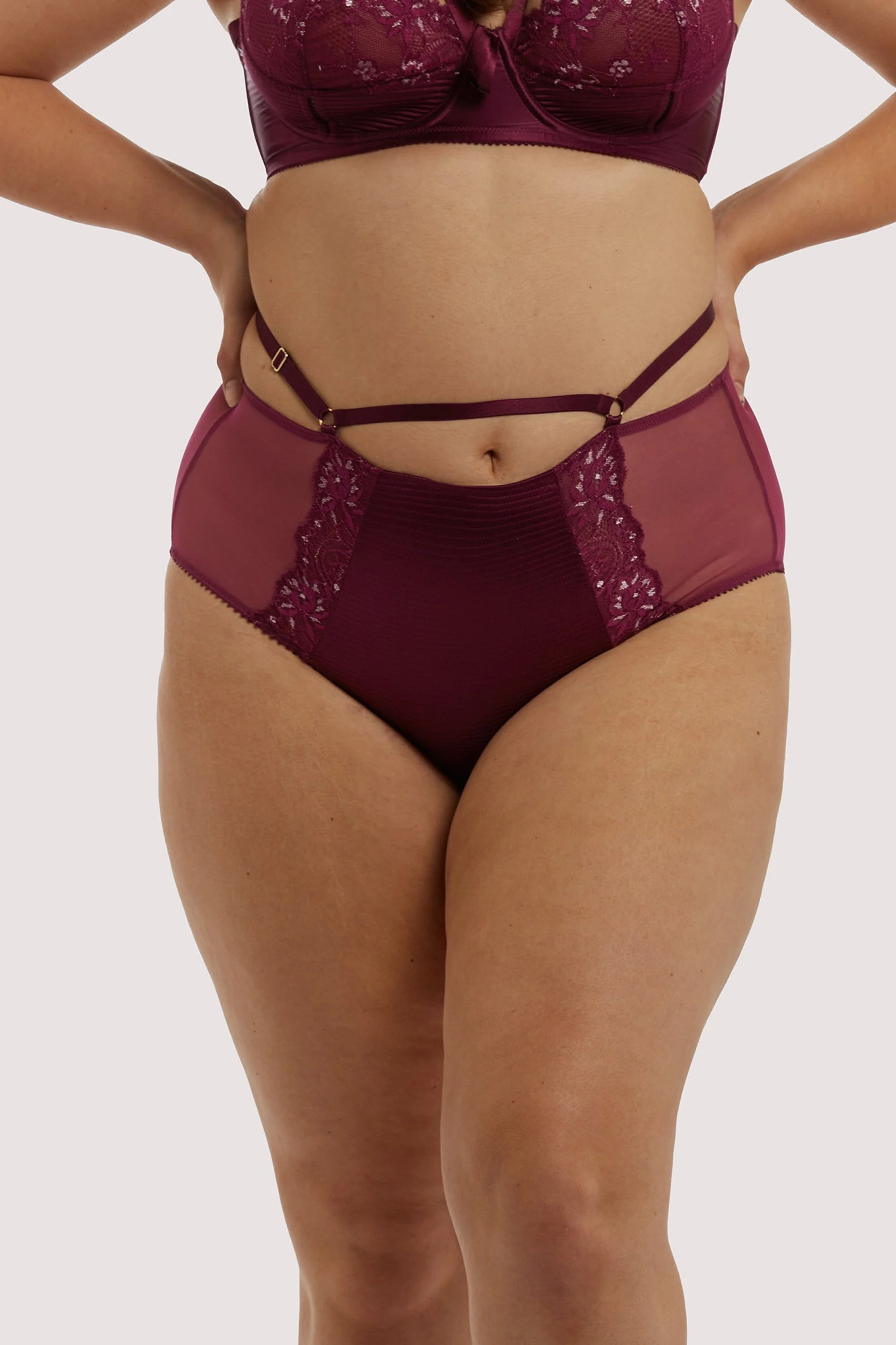 Madame X Dark Cherry High Waist Curve Brief - Image 3