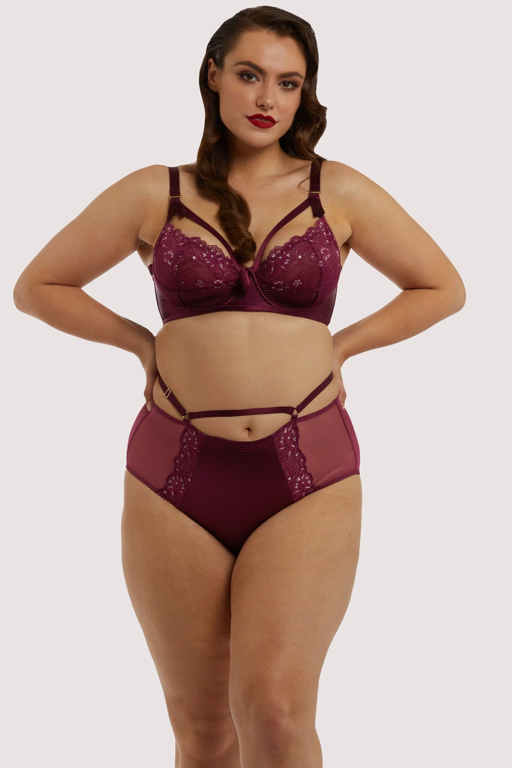 Madame X Dark Cherry High Waist Curve Brief - Image 5