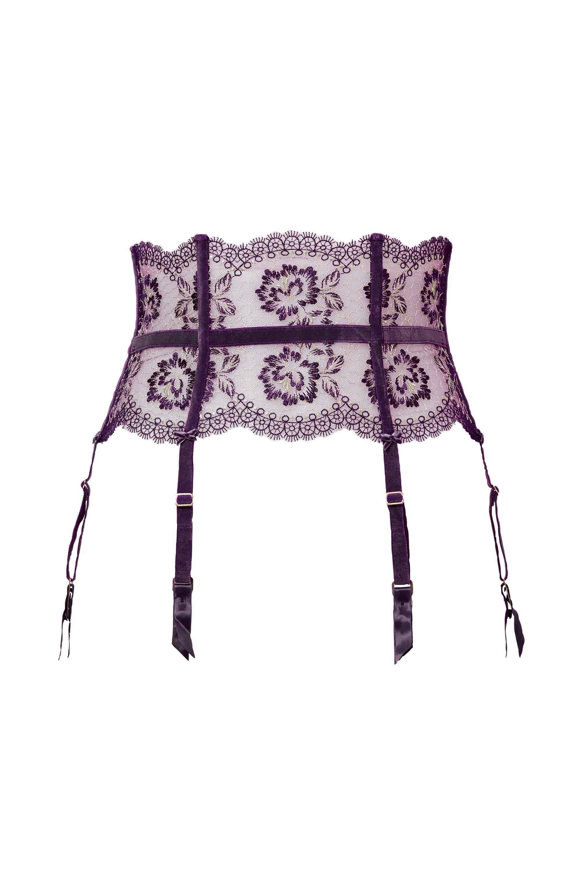 Evelina Aubergine Curve Suspender - Image 3