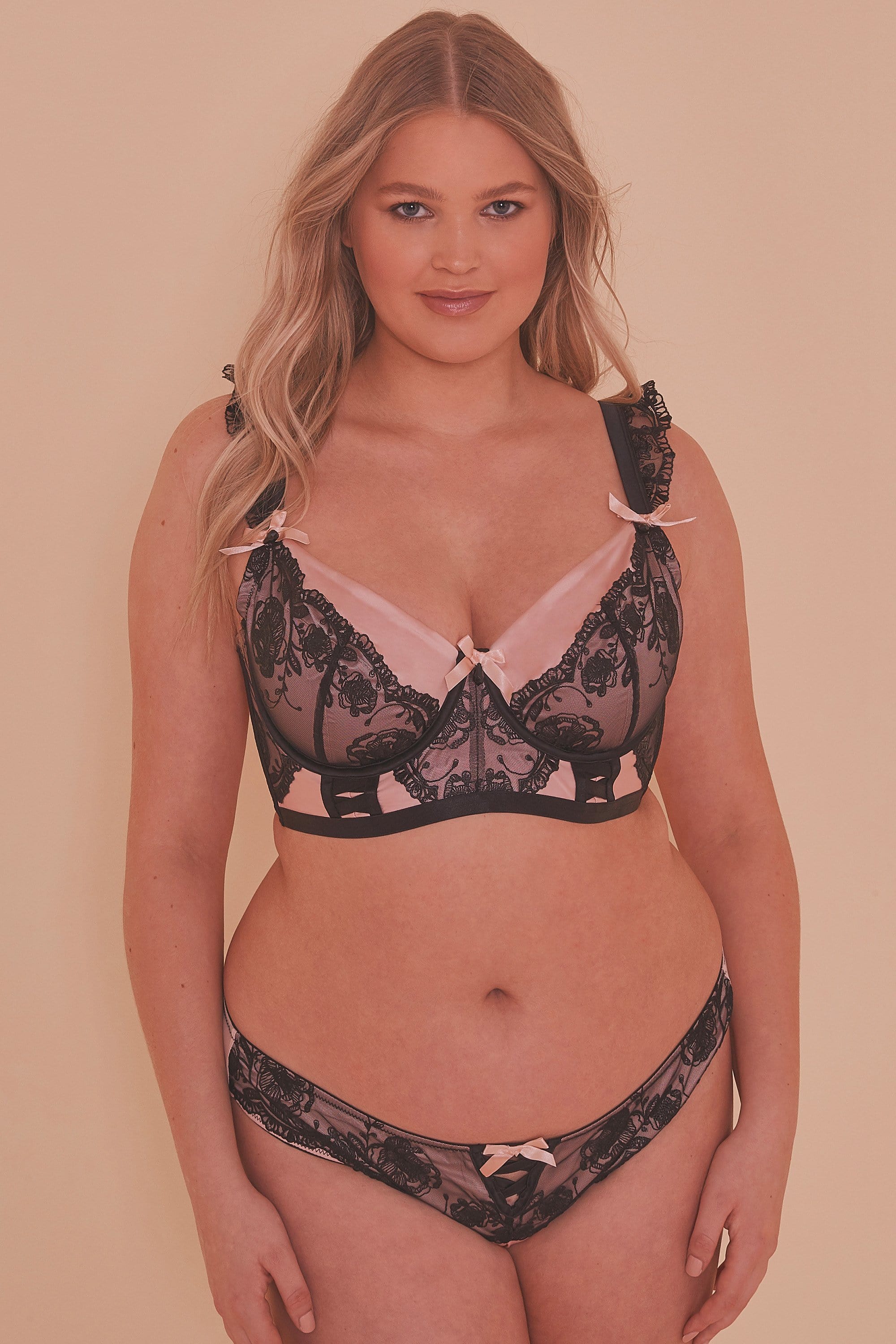 Sabine Lace Up Contrast Bra Fuller Bust - Image 6