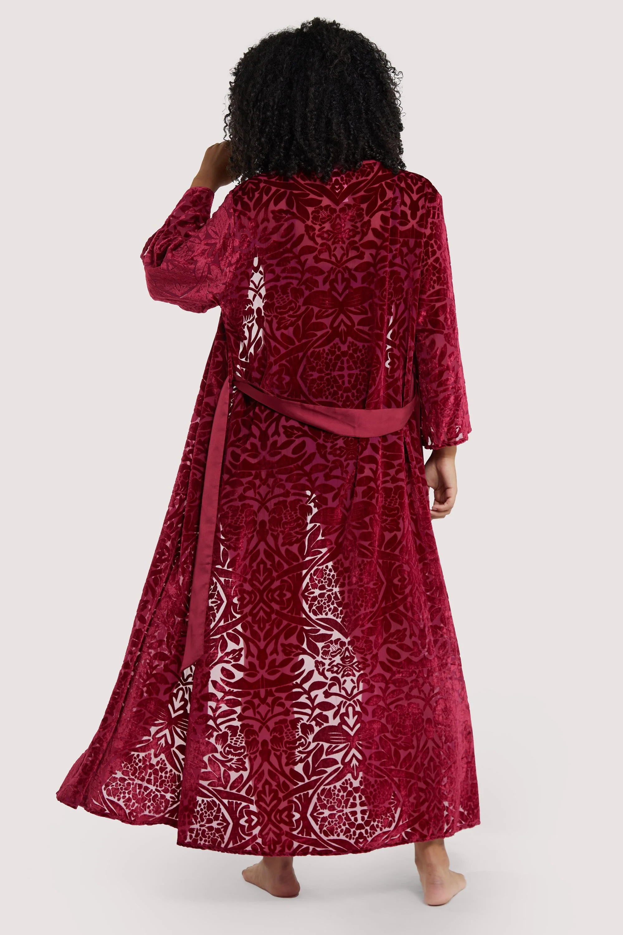 FFFB Wine Devore Gown - Image 4