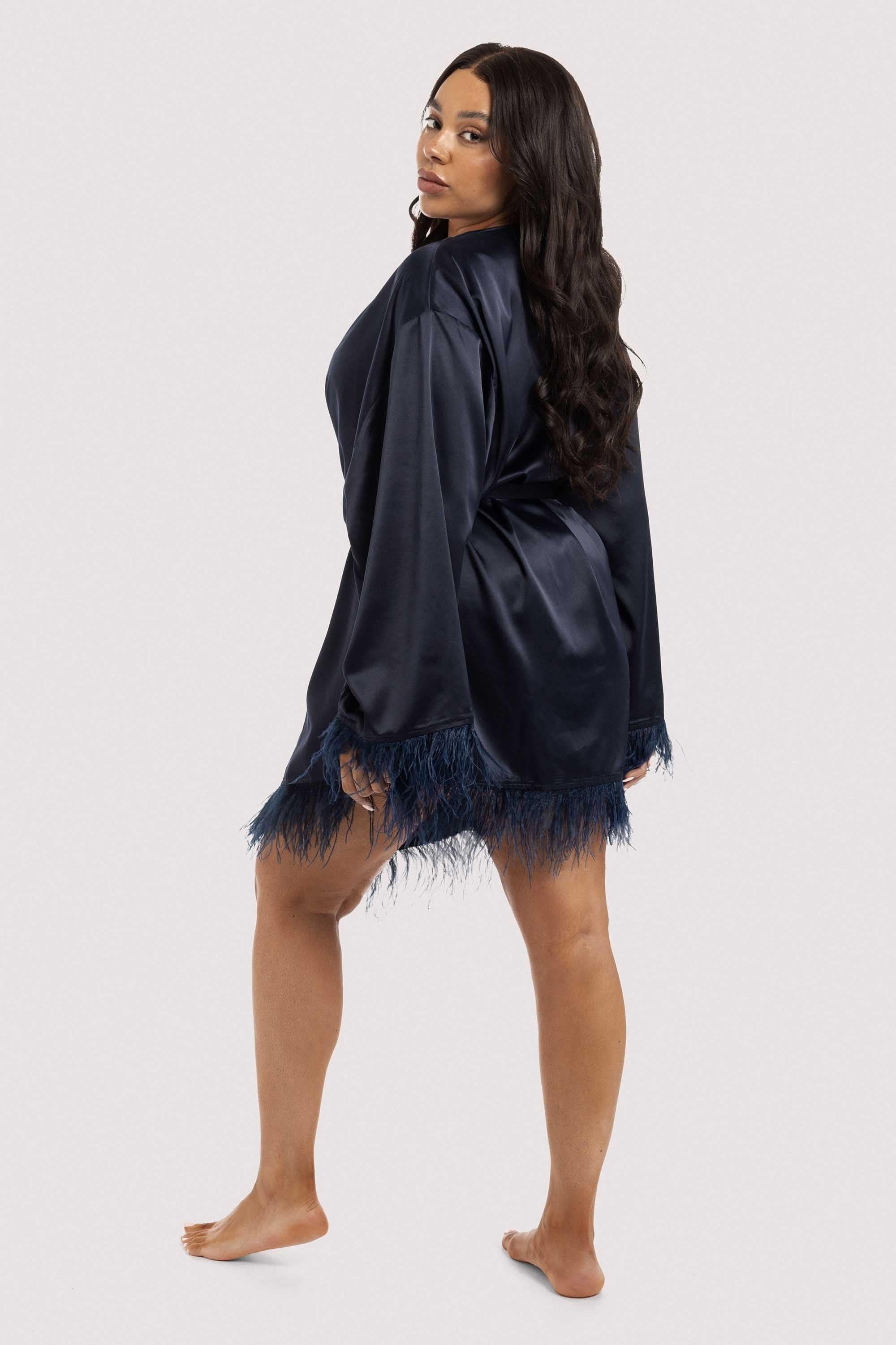 Iris Teal Feather Kimono - Image 2