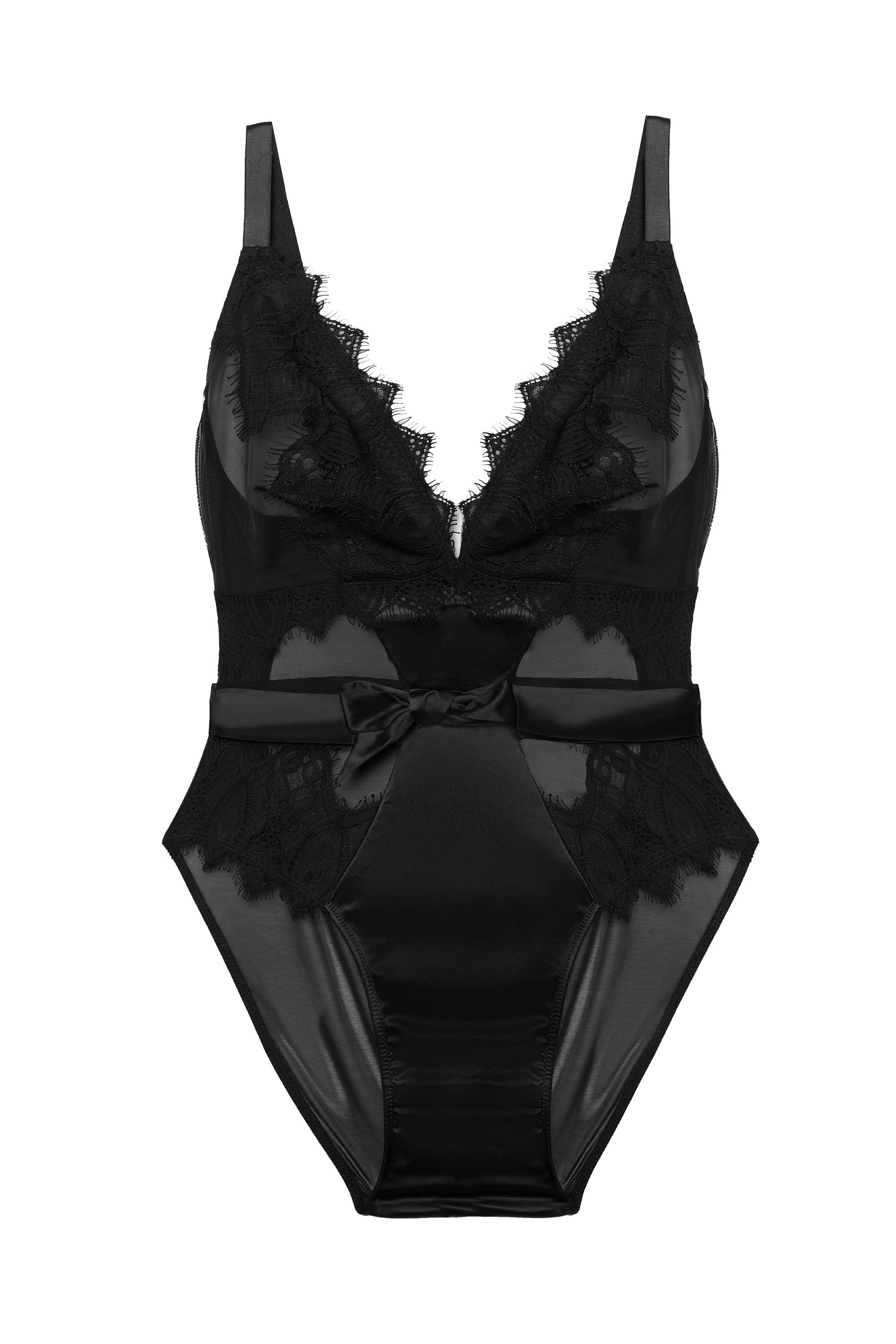Athena Black Lace And Mesh Bow Body - Image 10
