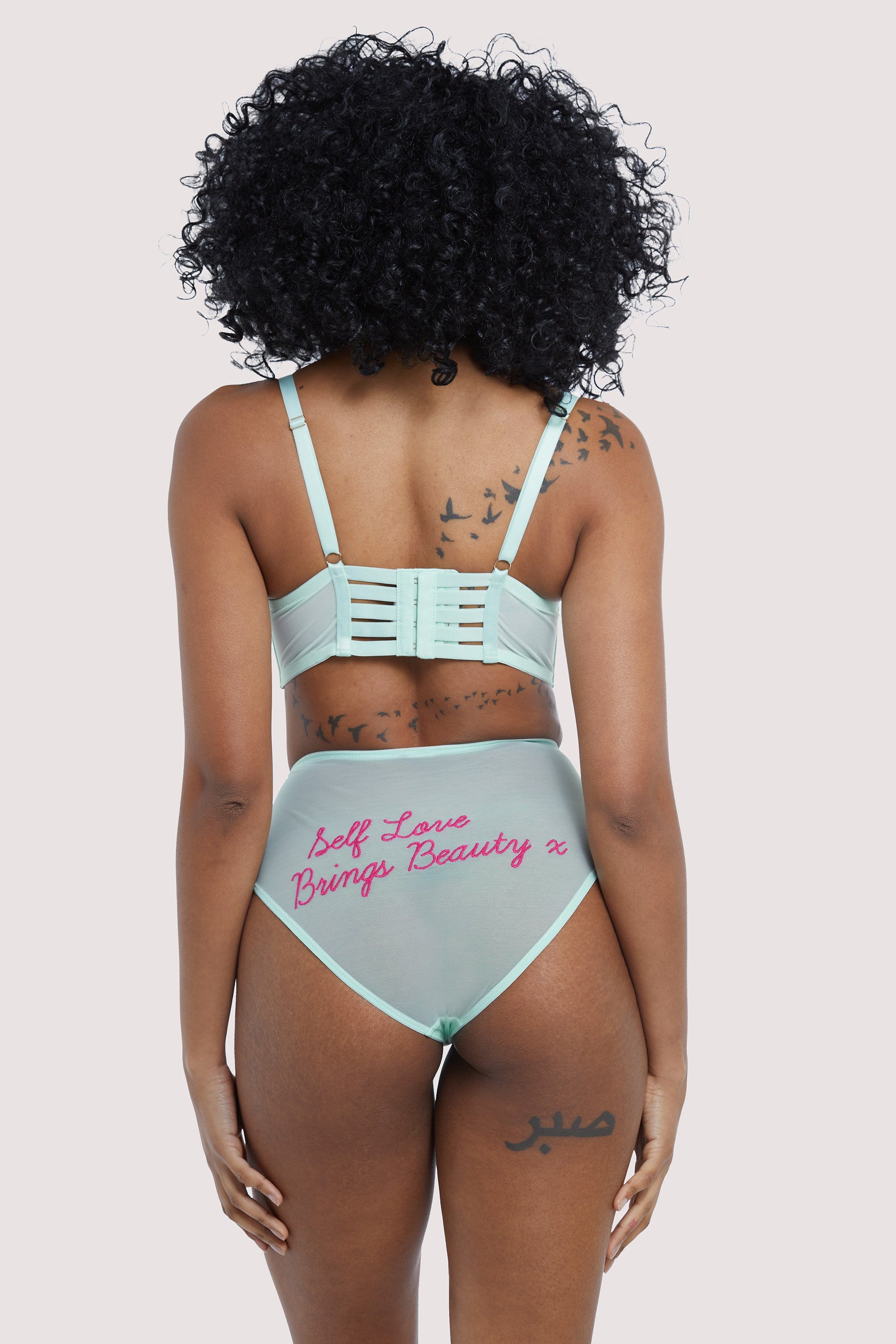Longline Self Love Mint Bra - Image 4