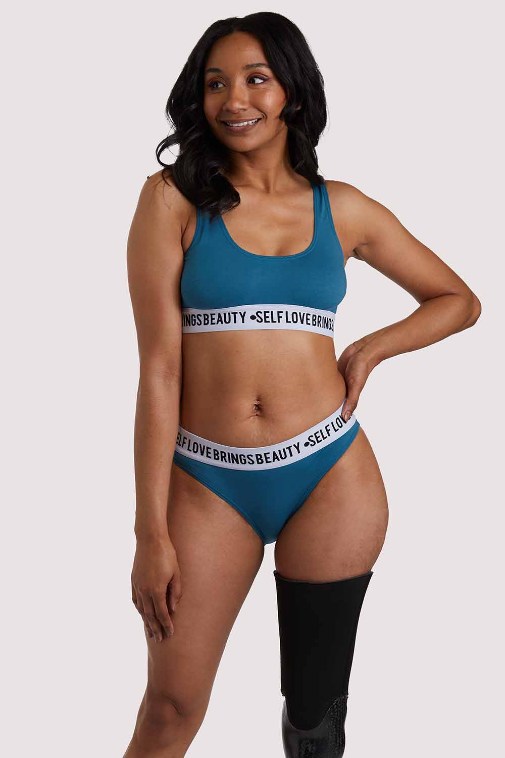 Self Love Teal Crop Top - Image 5