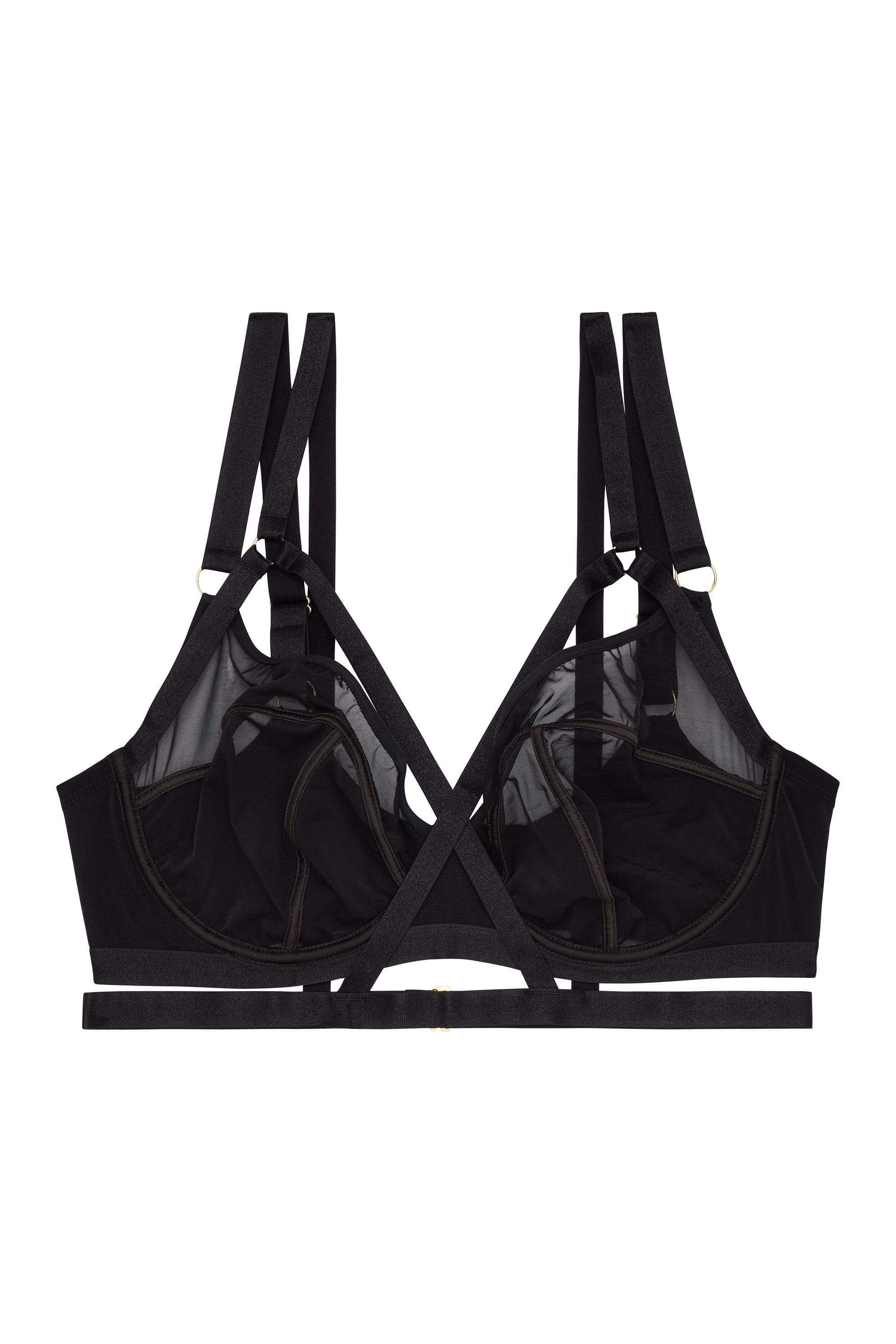 Danielle Black Harness Balcony Bra - Image 10