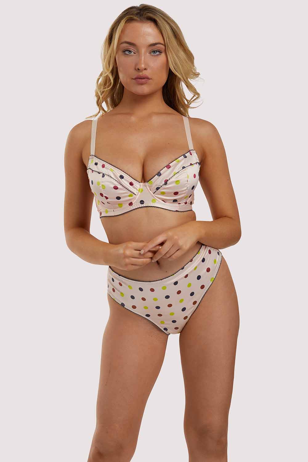 Rowswell Polka Dot Peach Bra - Image 10