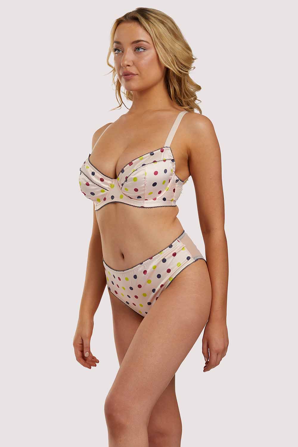 Rowswell Polka Dot Peach Bra - Image 12