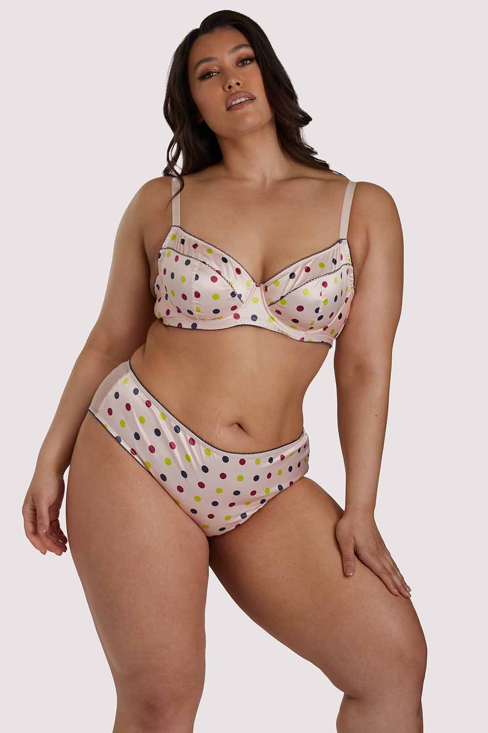 Rowswell Polka Dot Peach Bra - Image 16