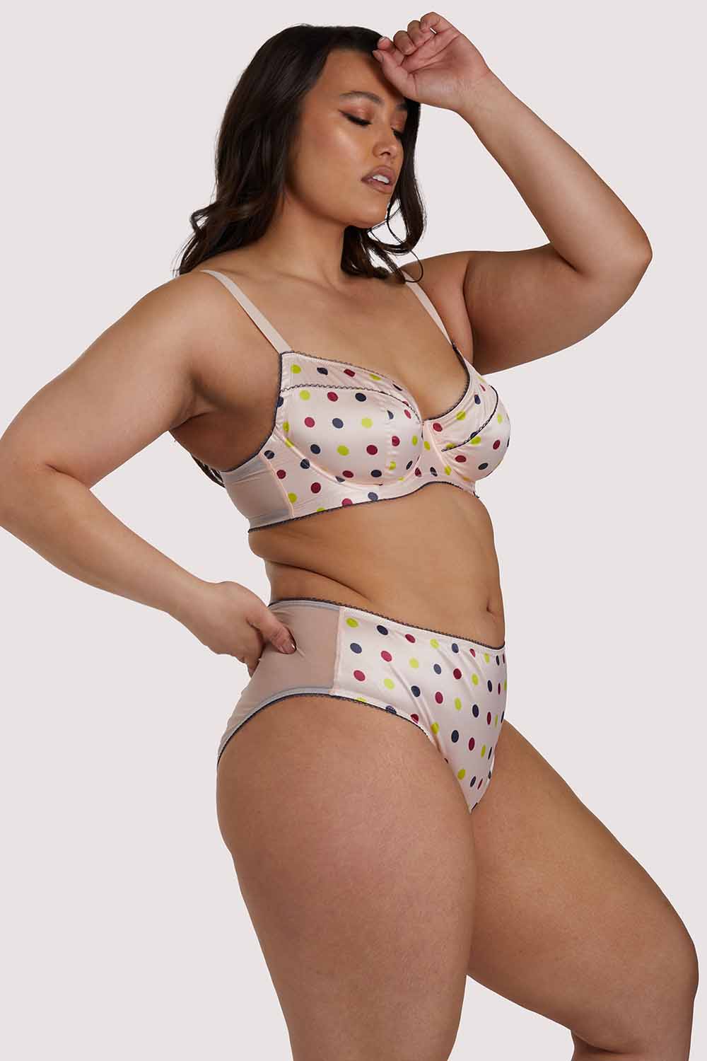 Rowswell Polka Dot Peach Bra - Image 18