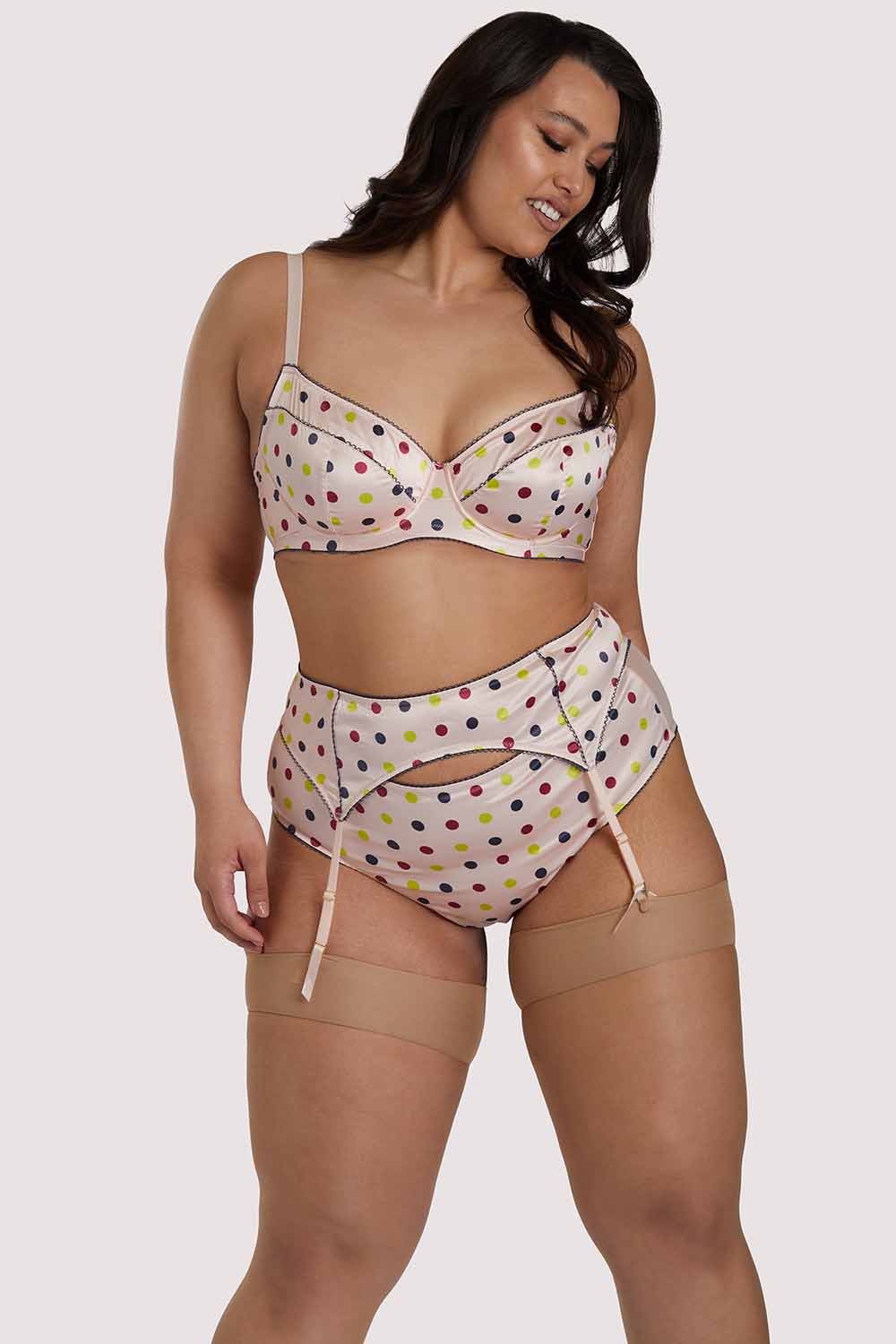 Rowswell Polka Dot Peach Bra - Image 19